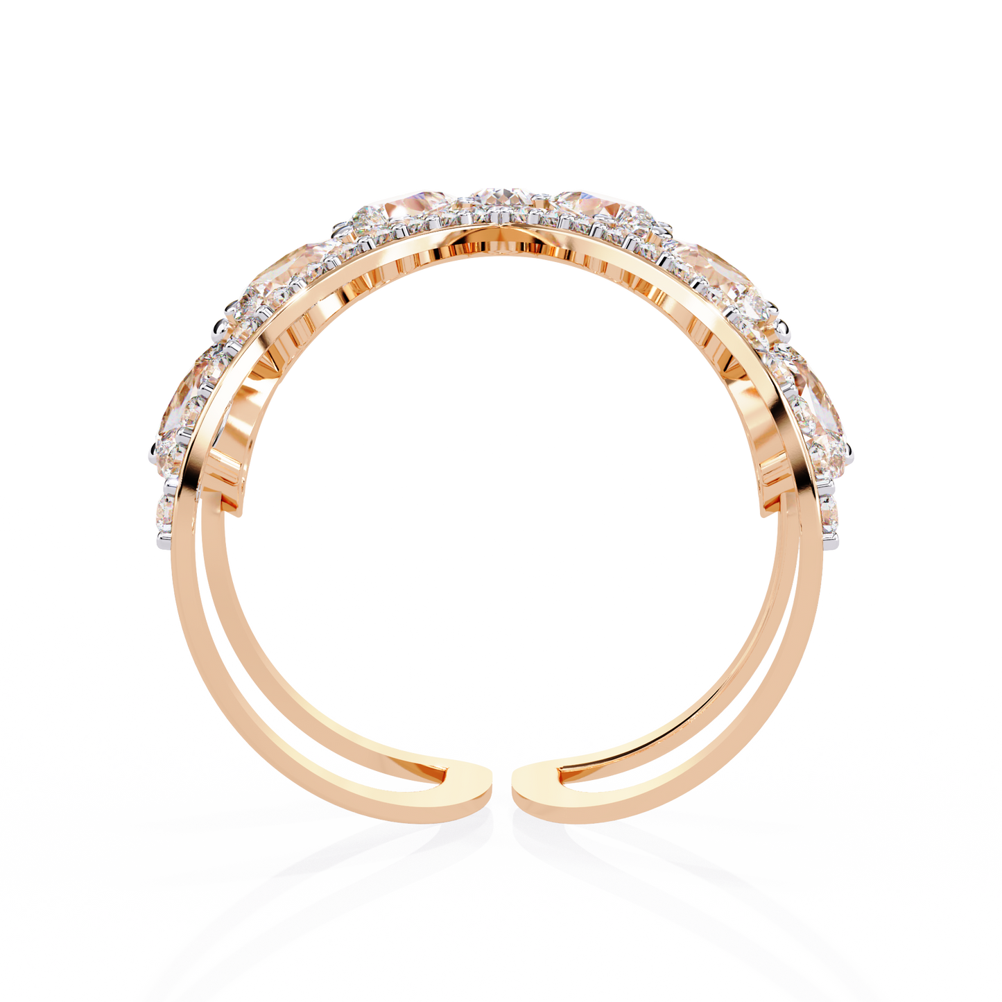 elysian pear lab grown diamond ring