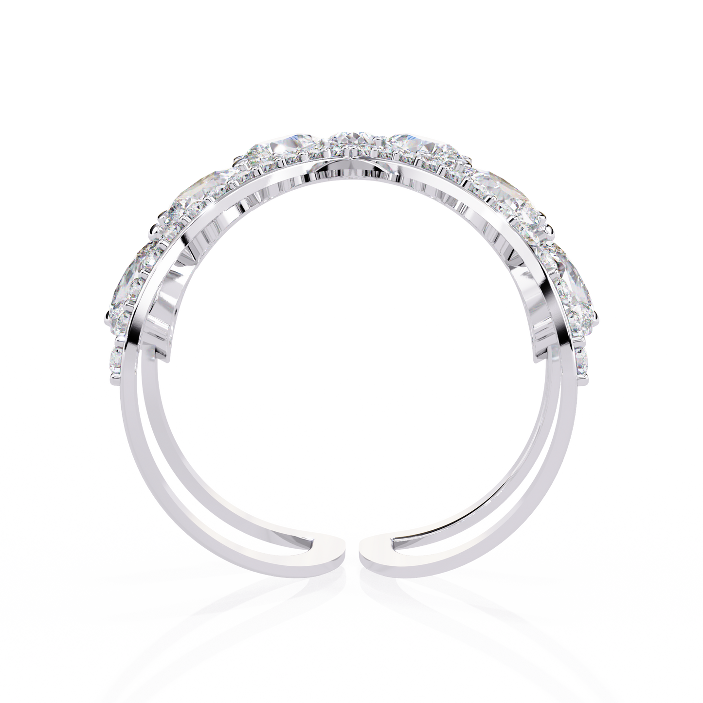 elysian pear lab grown diamond ring