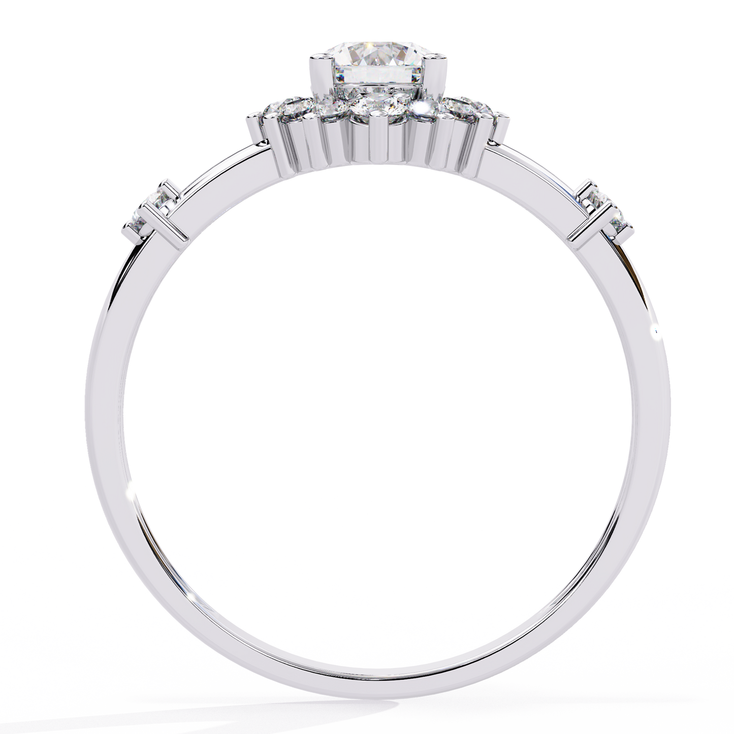 aurora bloom lab grown diamond ring