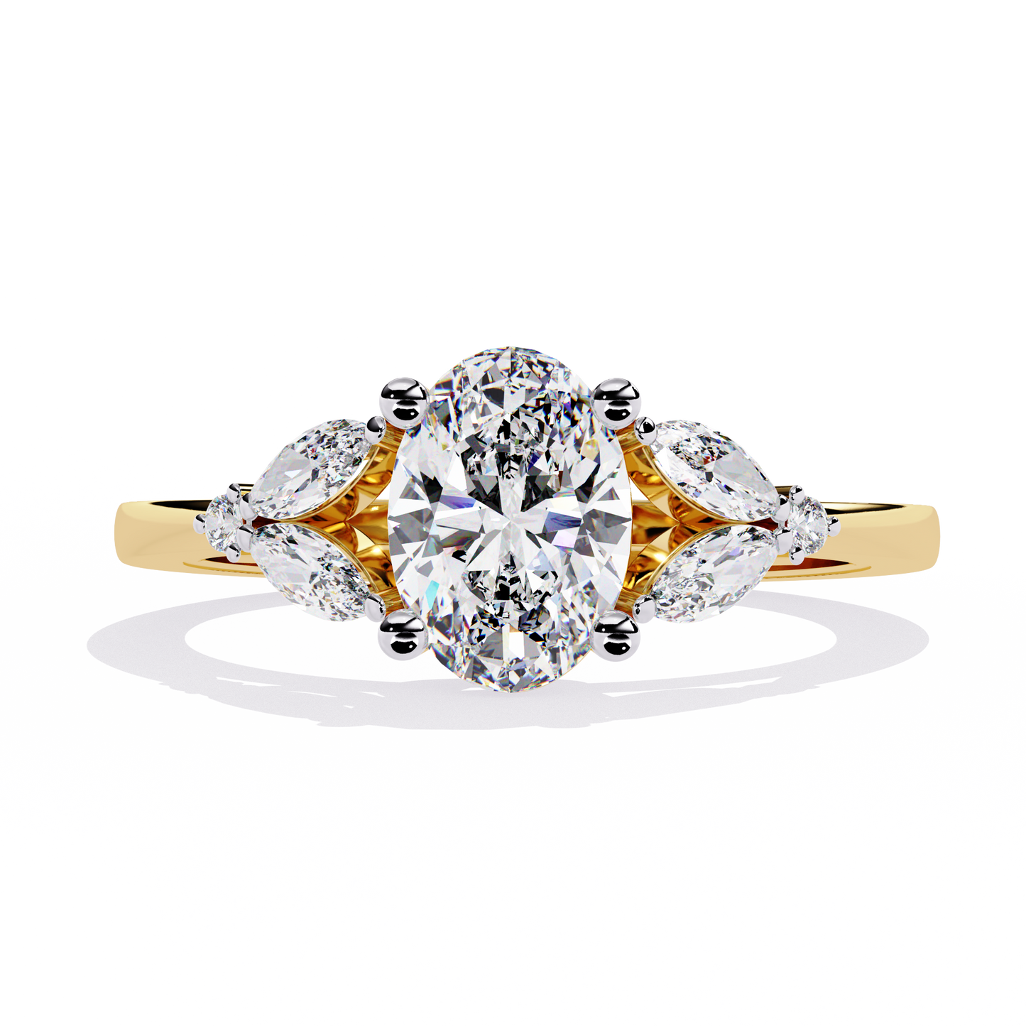 eternal elegance oval lab grown diamond ring