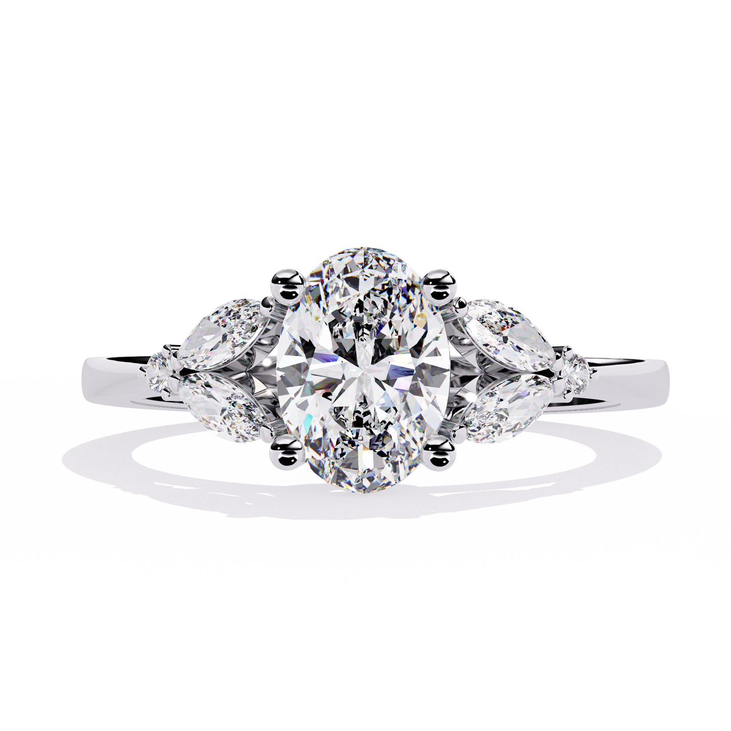 eternal elegance oval lab grown diamond ring