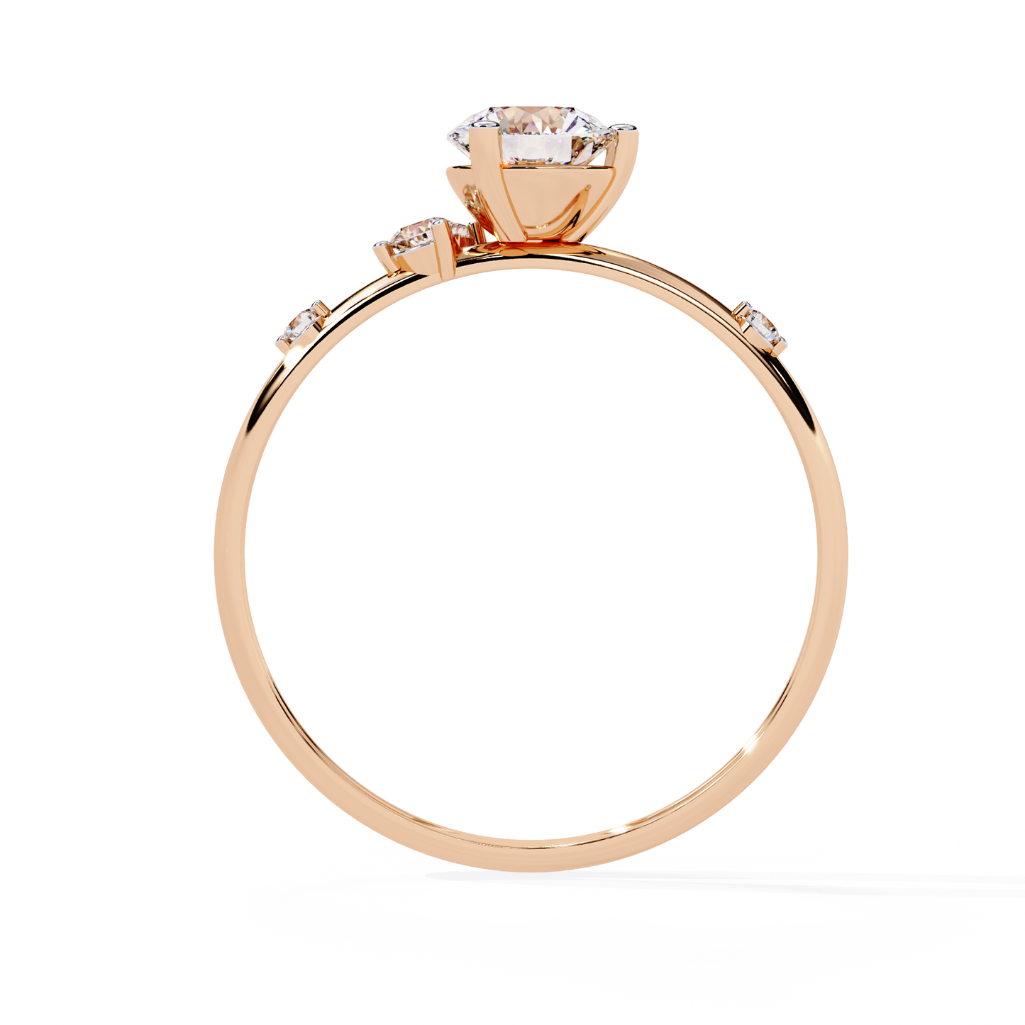 radiance round lab grown diamond ring