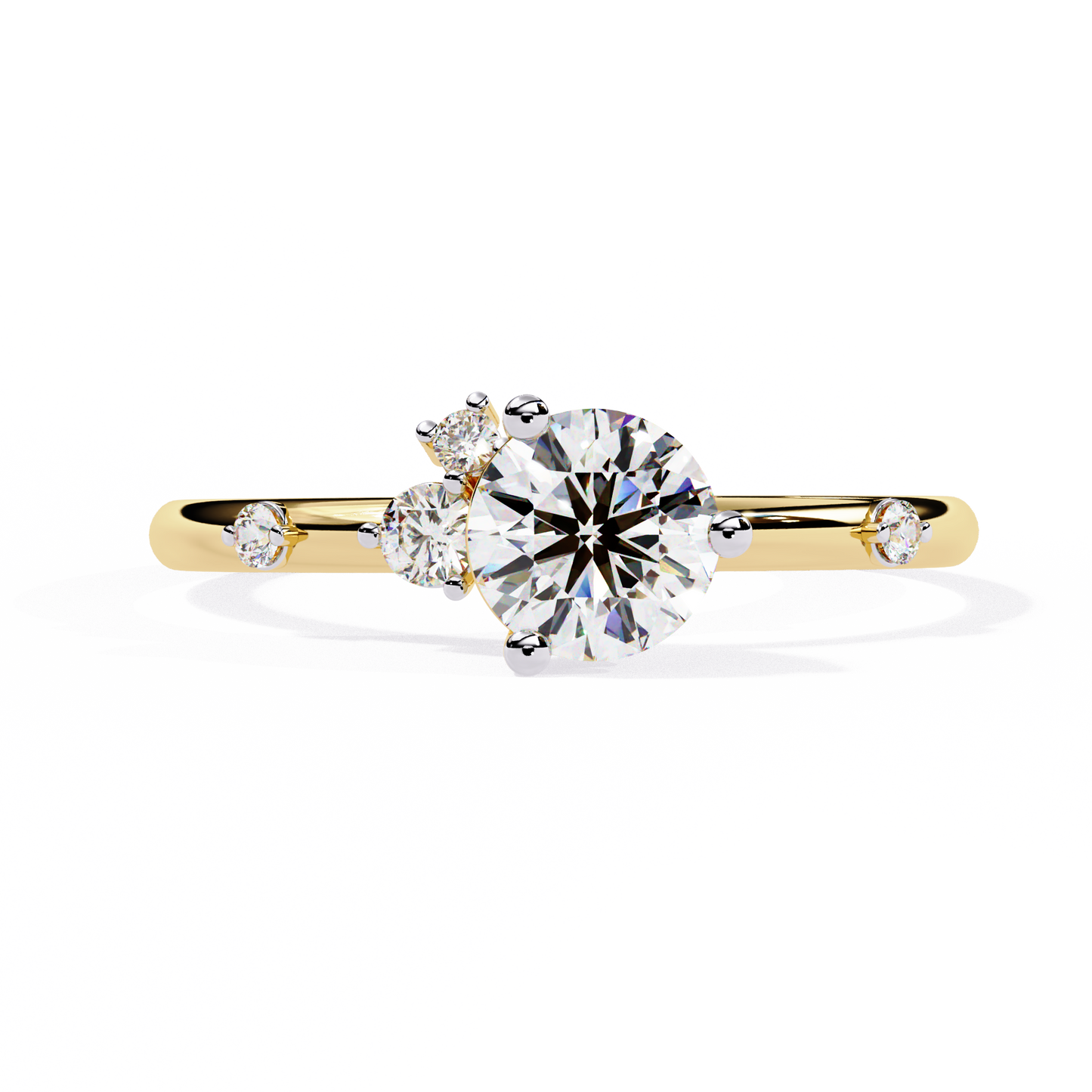 radiance round lab grown diamond ring