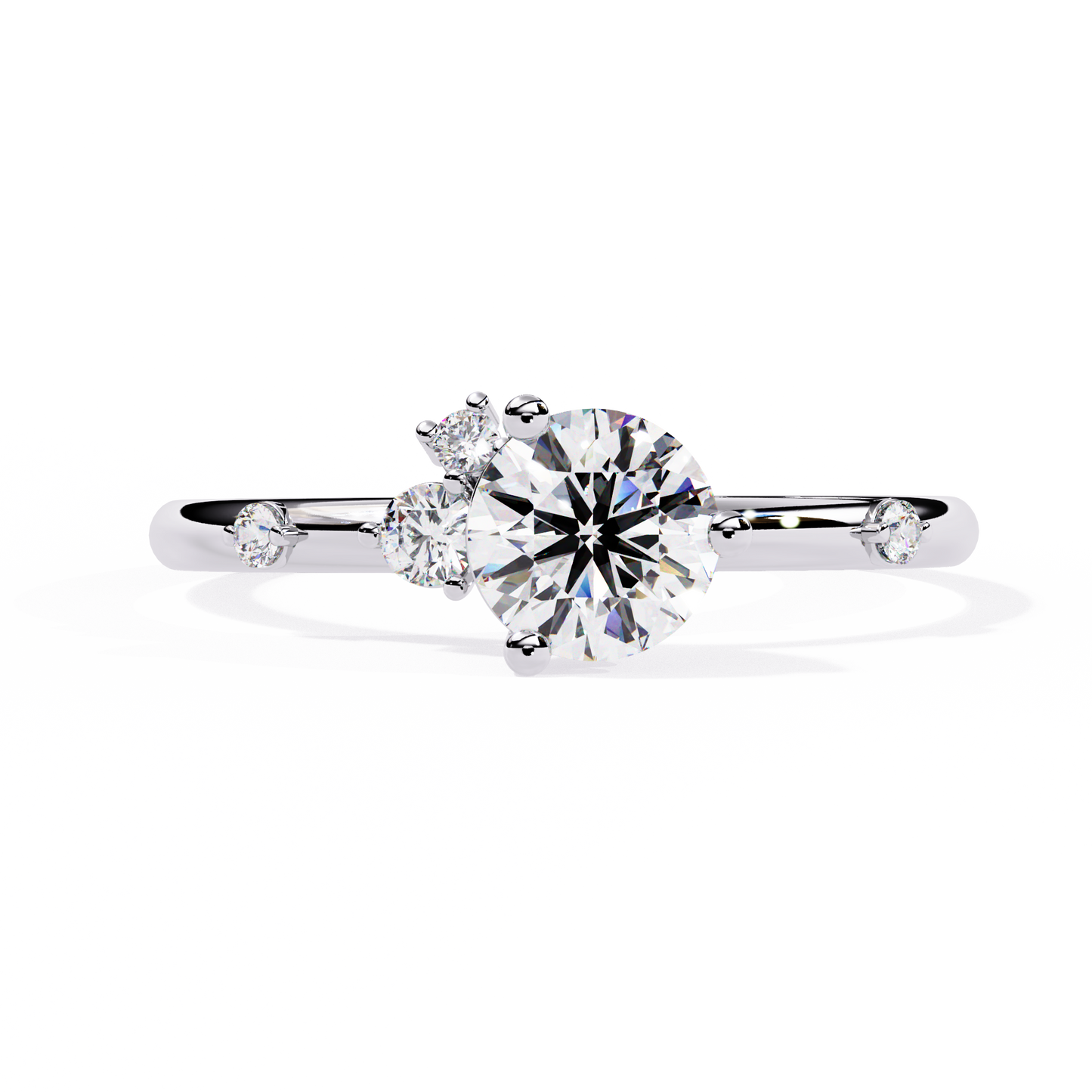radiance round lab grown diamond ring