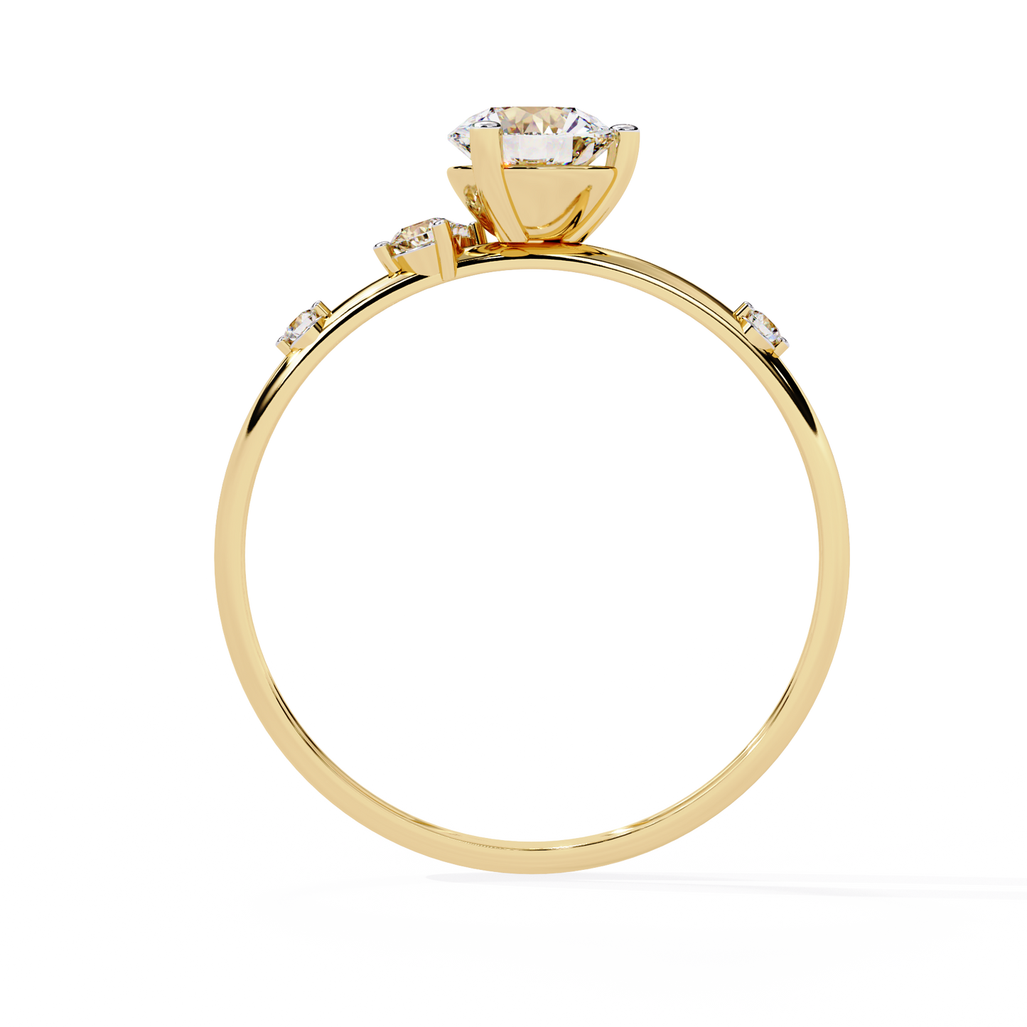 radiance round lab grown diamond ring