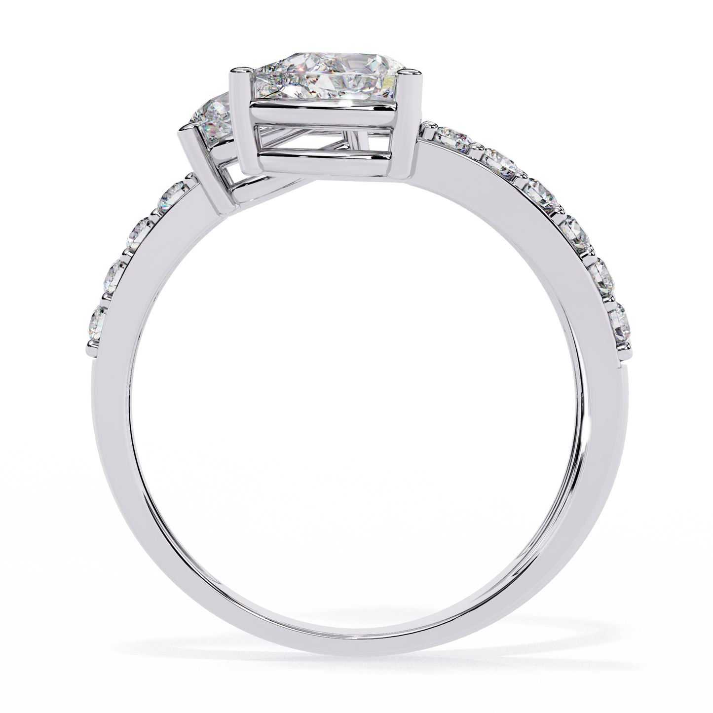 serpentina pear lab grown diamond ring