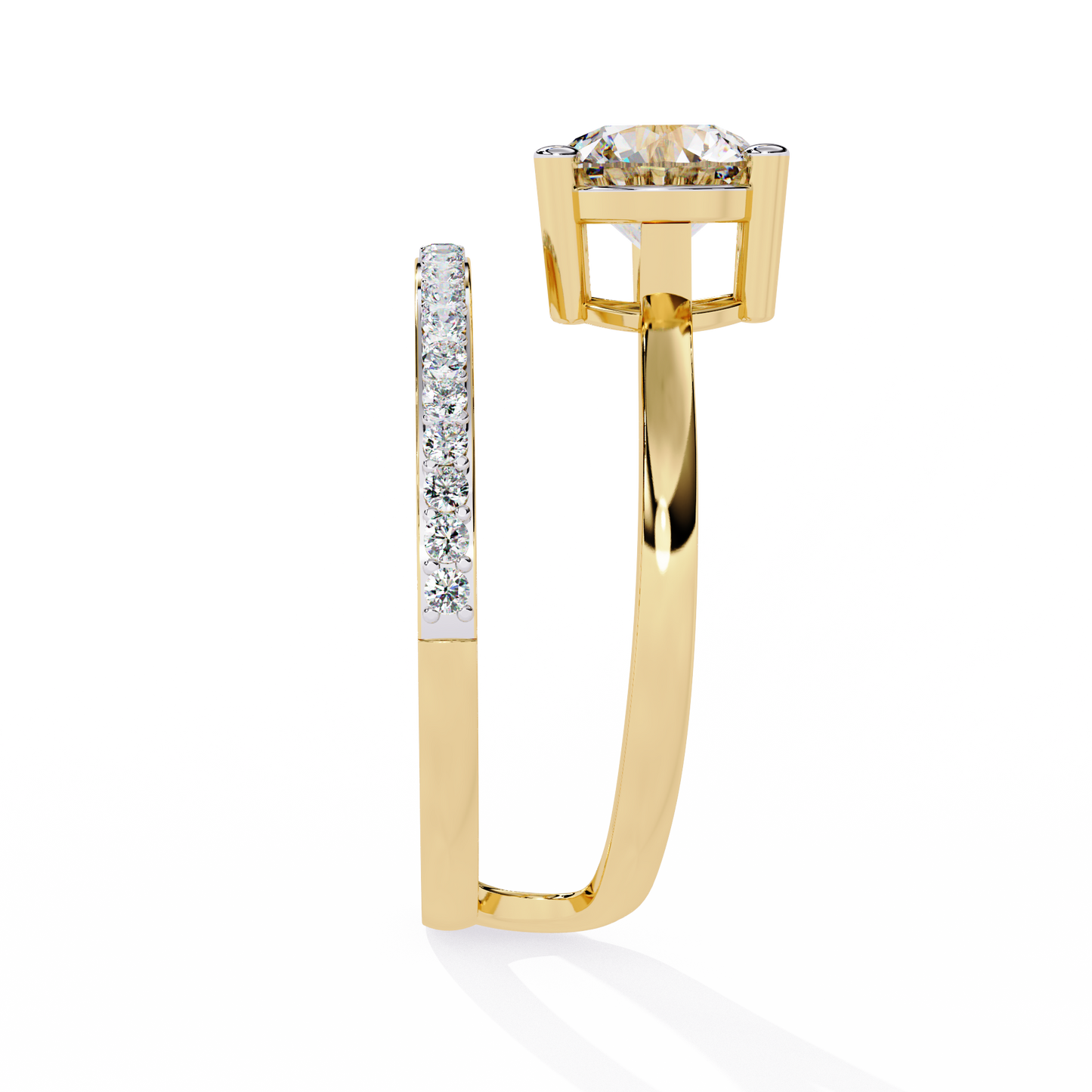 infinity glow lab grown diamond ring