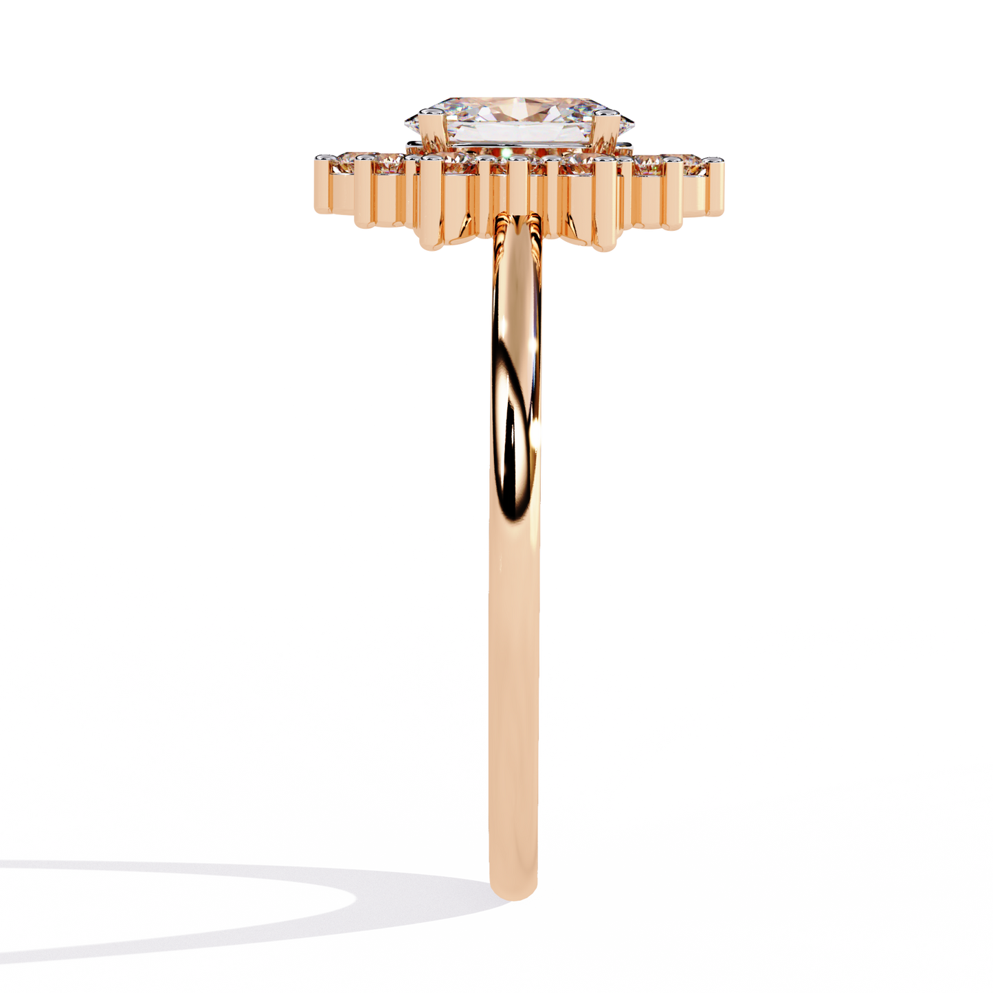 regal bloom lab grown diamond ring