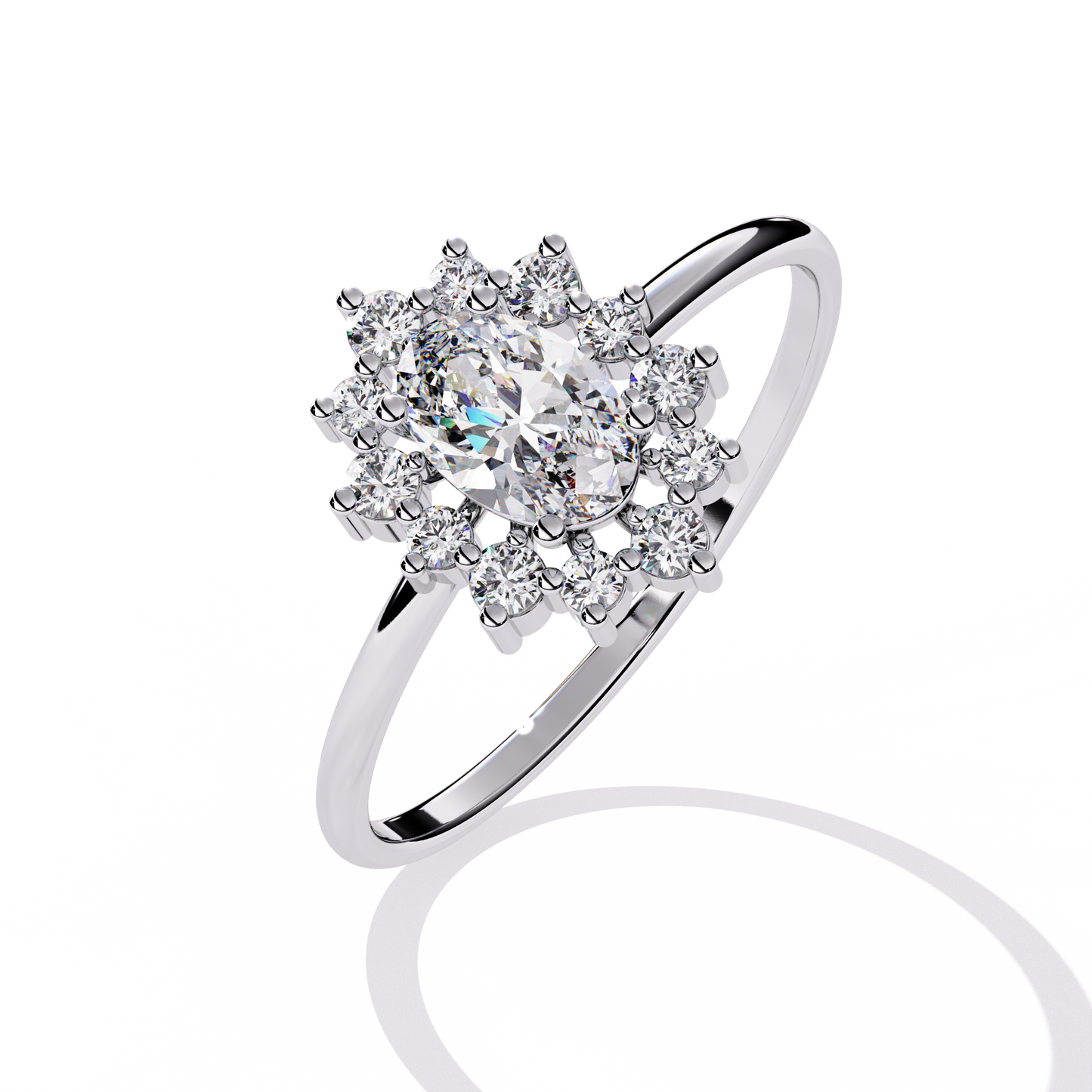 regal bloom lab grown diamond ring