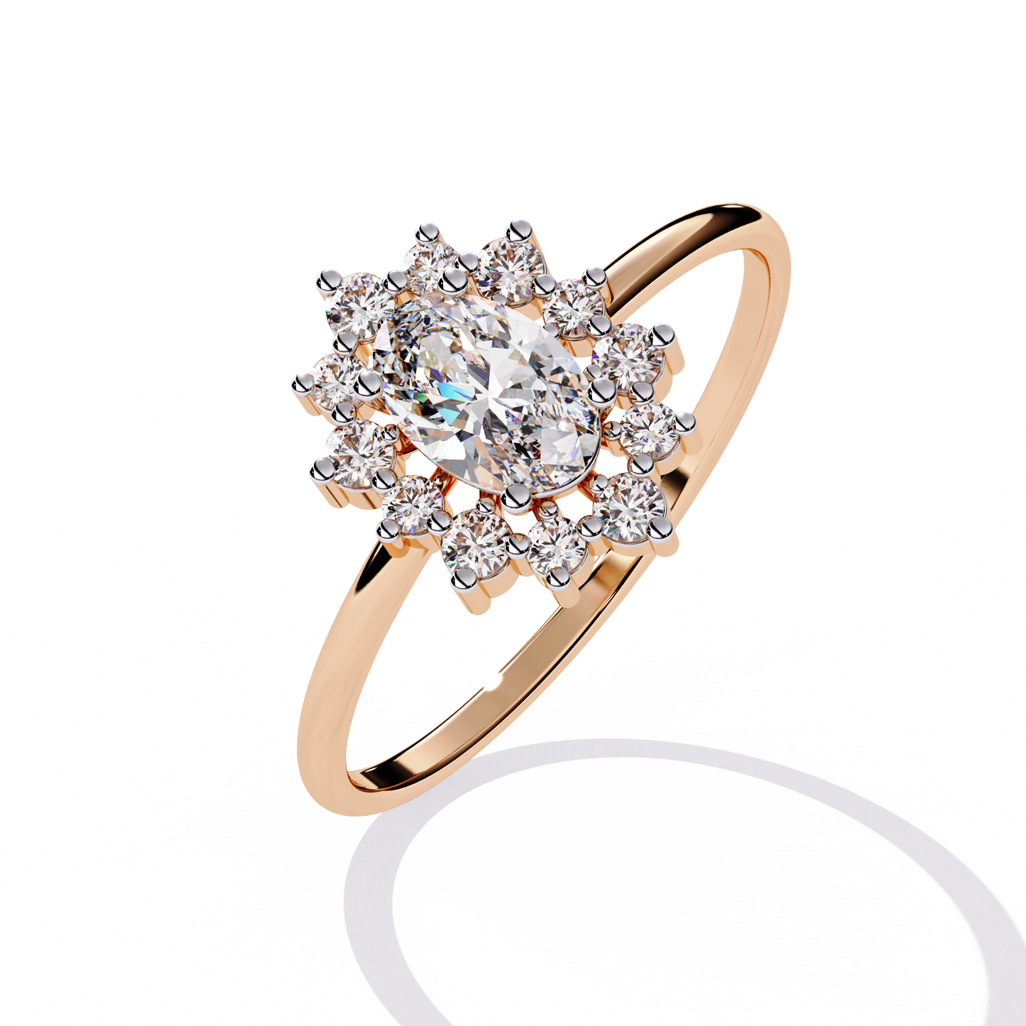 regal bloom lab grown diamond ring