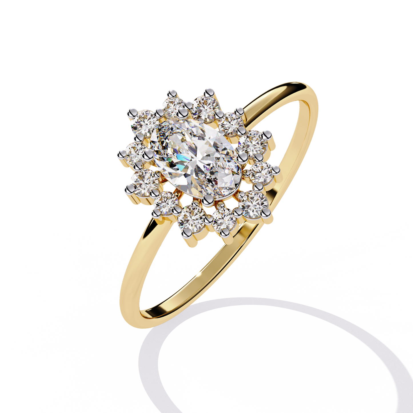 regal bloom lab grown diamond ring