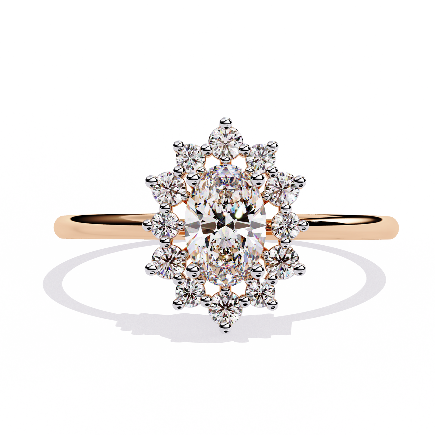 regal bloom lab grown diamond ring