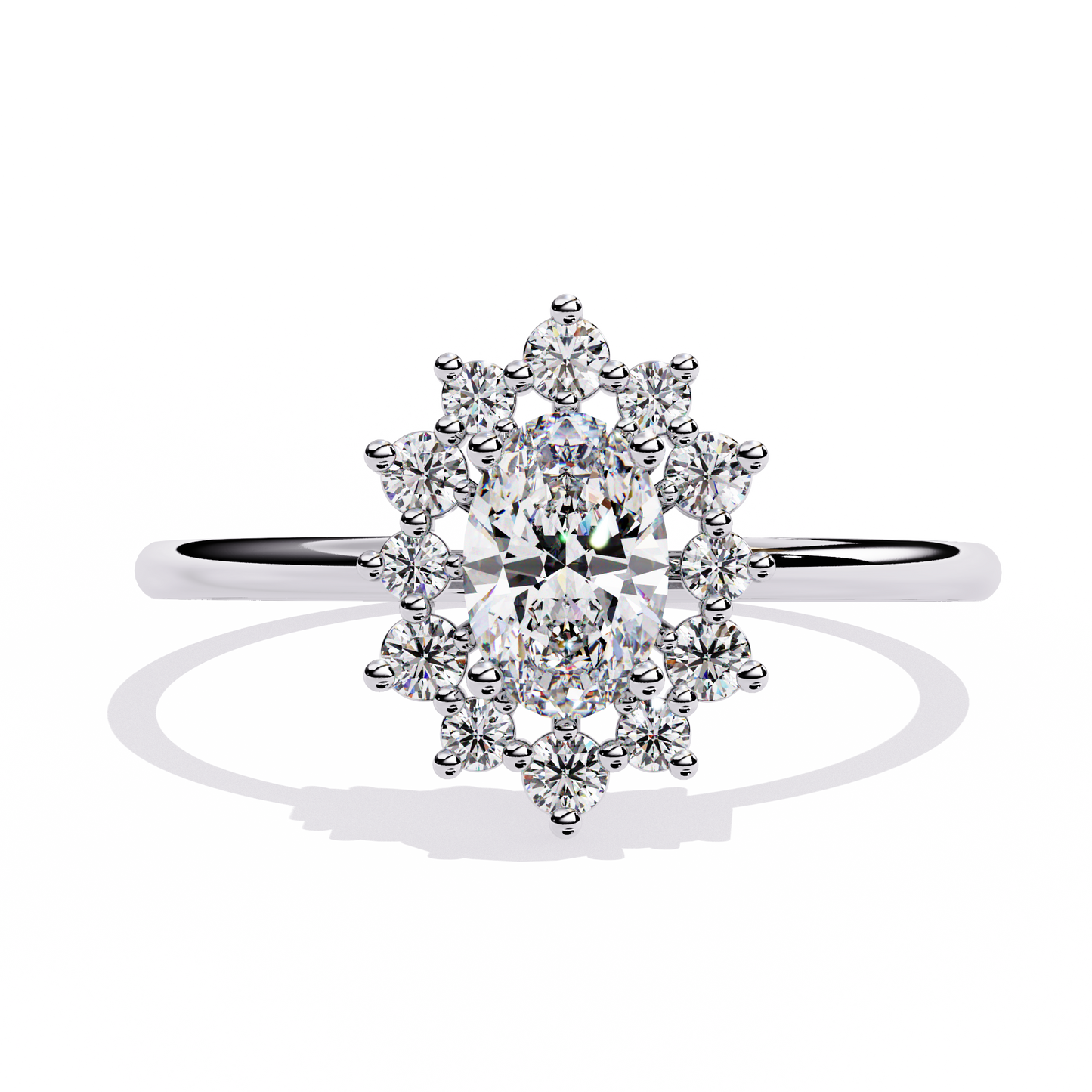regal bloom lab grown diamond ring
