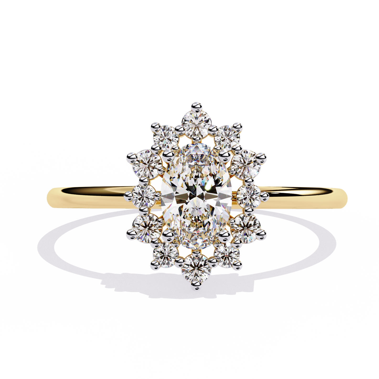 regal bloom lab grown diamond ring