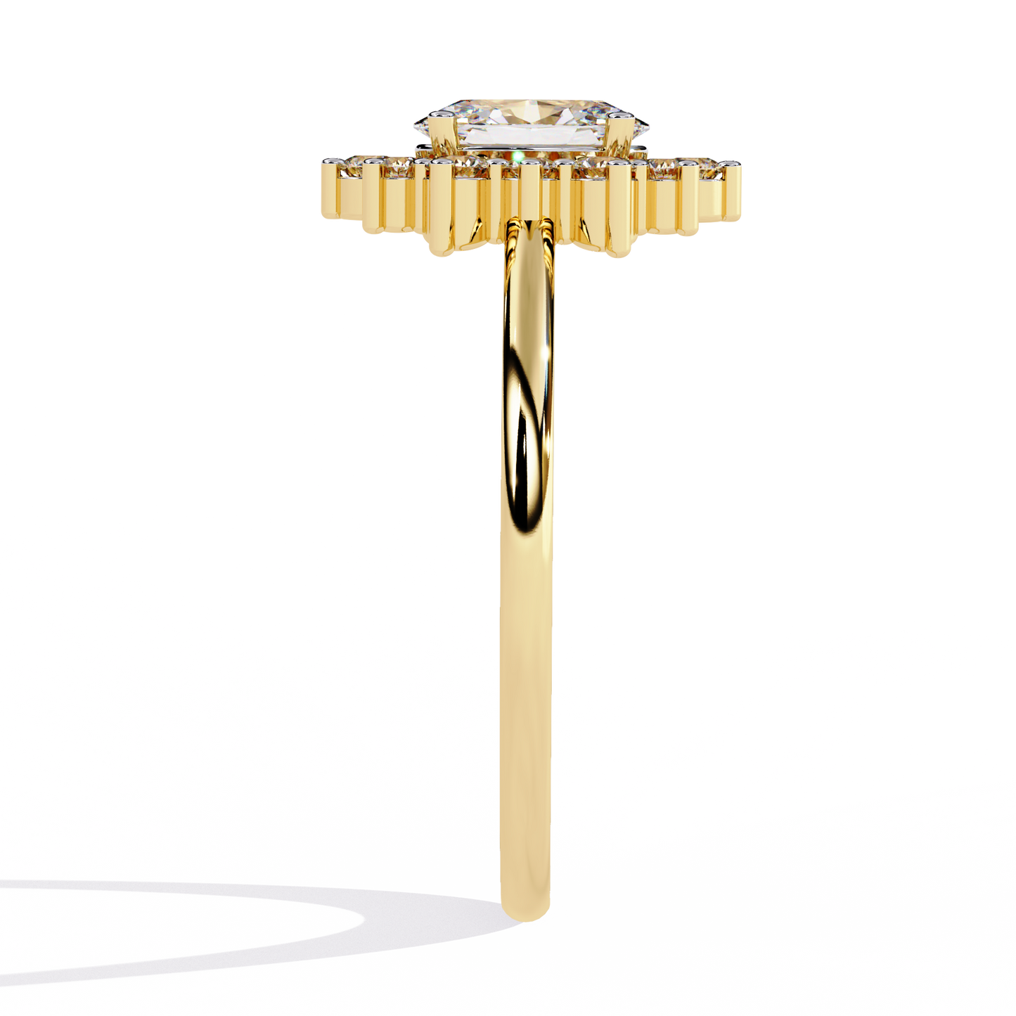 regal bloom lab grown diamond ring