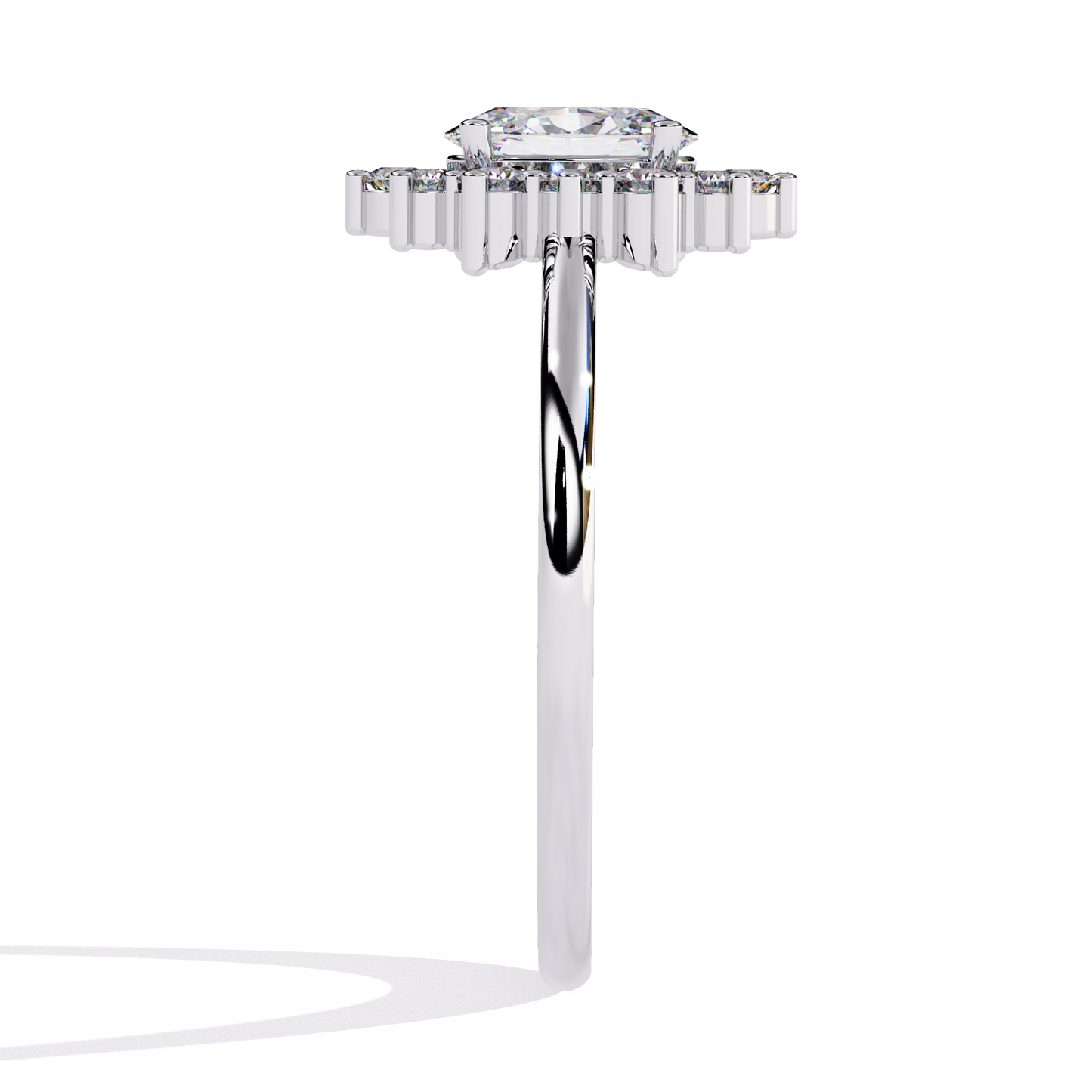regal bloom lab grown diamond ring