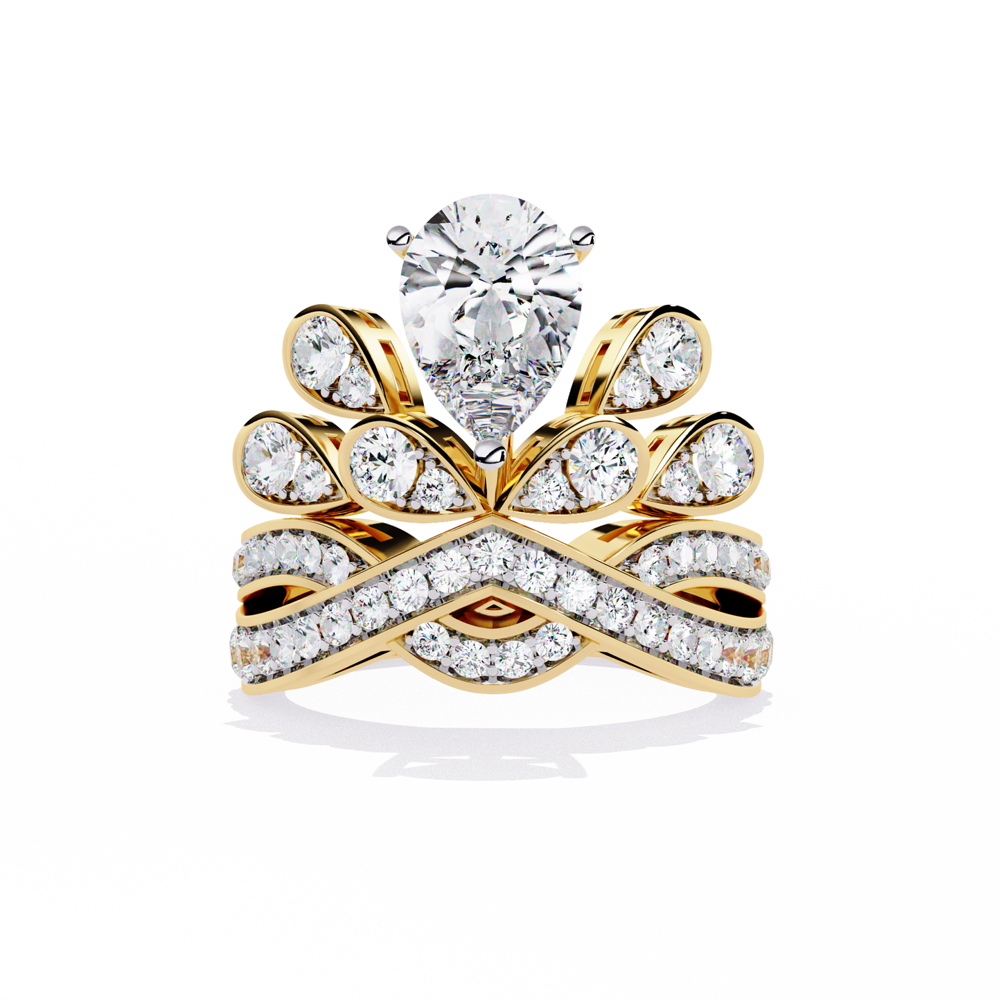 royal tiara lab grown diamond ring