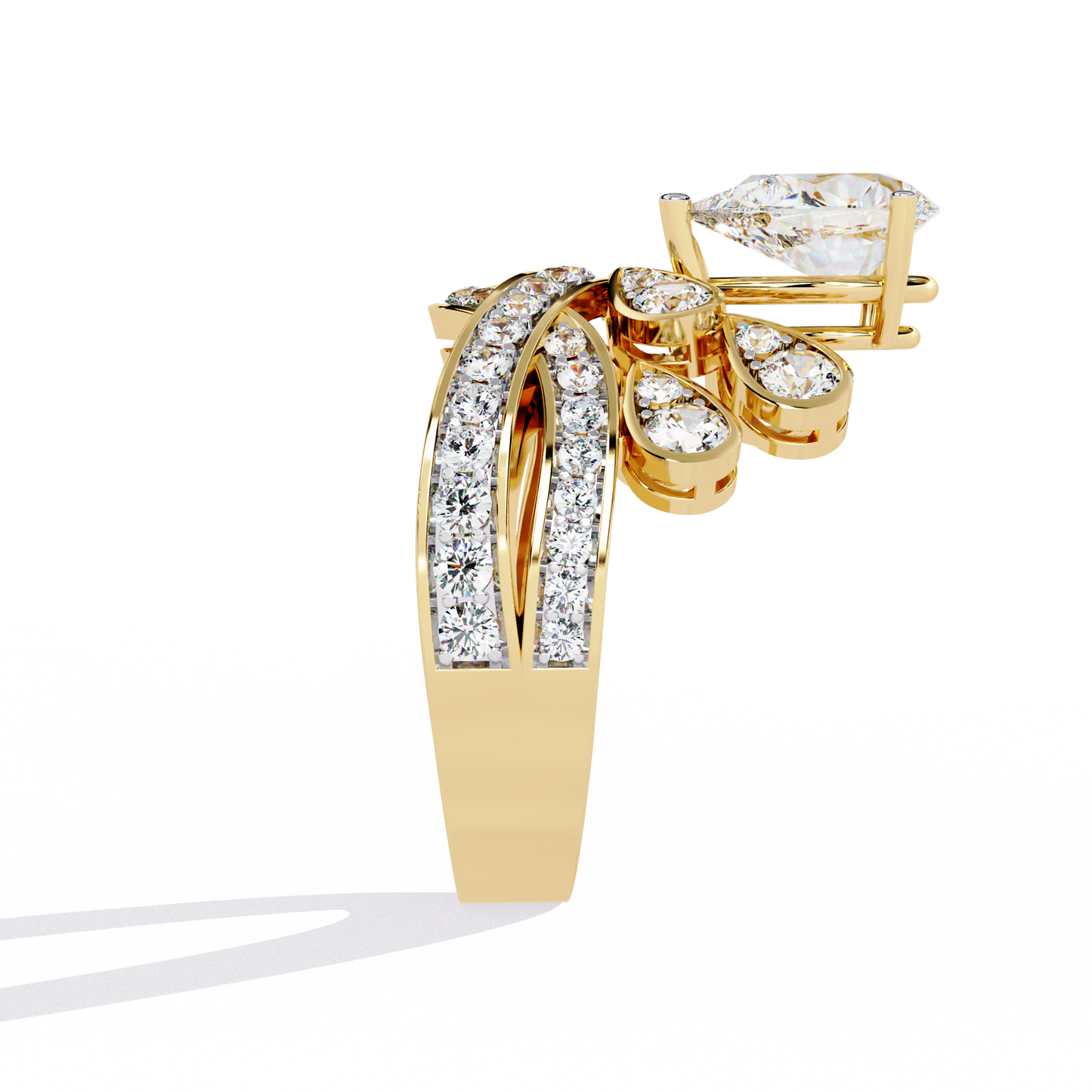 royal tiara lab grown diamond ring