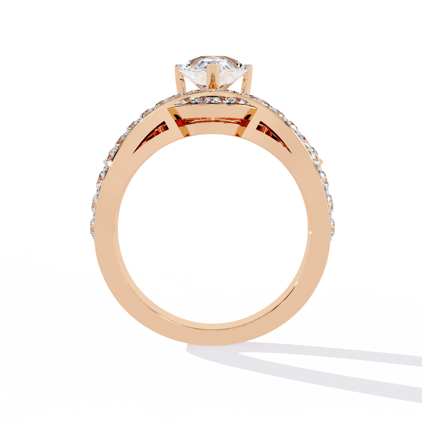 royal tiara lab grown diamond ring