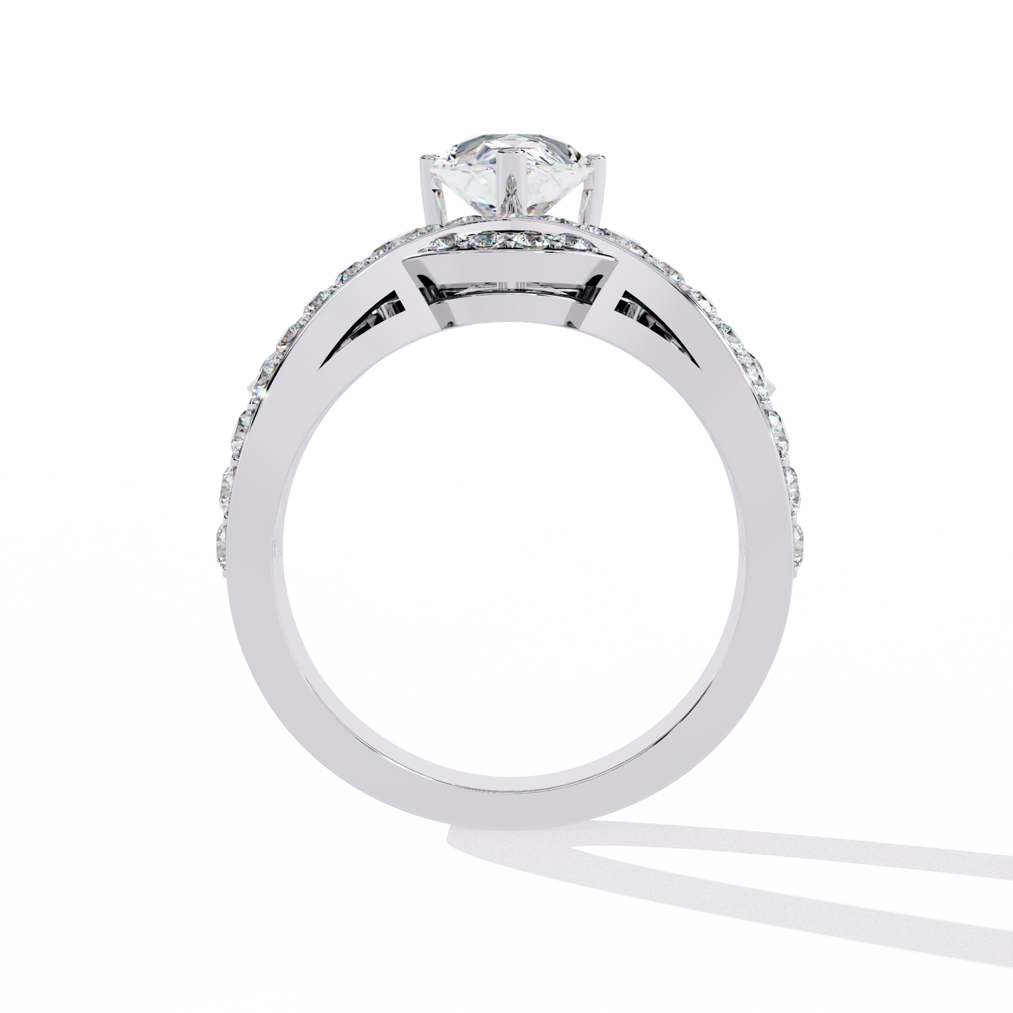royal tiara lab grown diamond ring