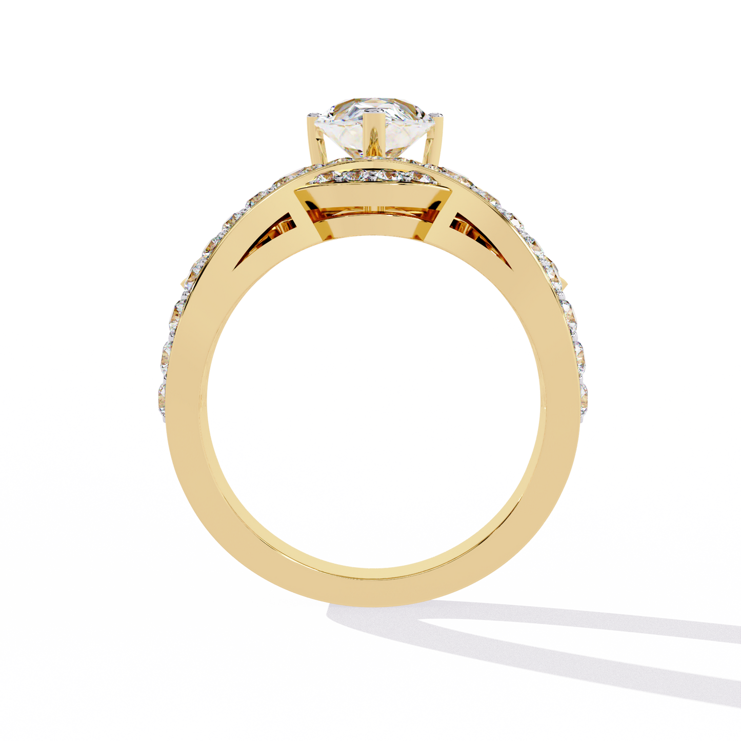 royal tiara lab grown diamond ring
