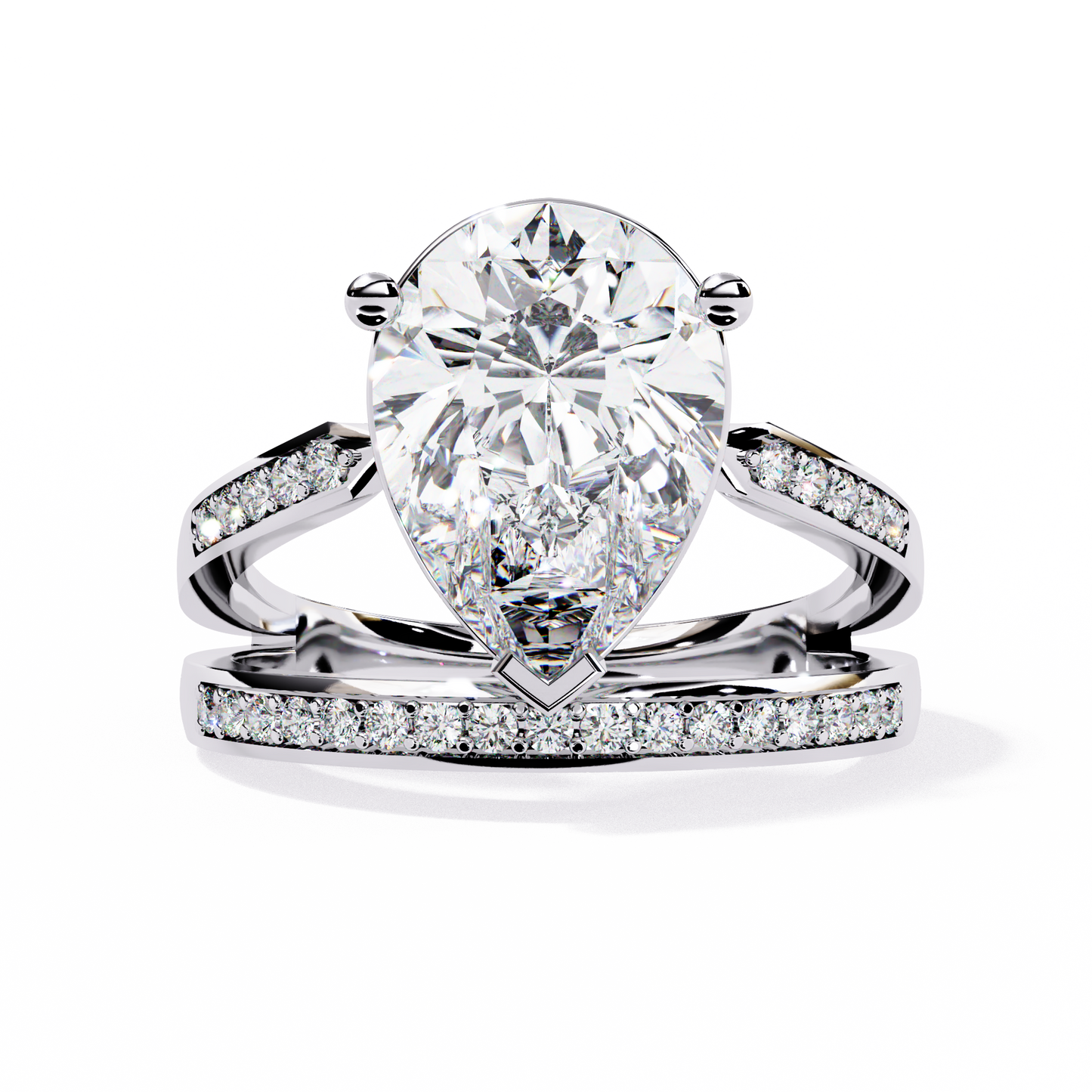celestial droplet lab grown diamond ring