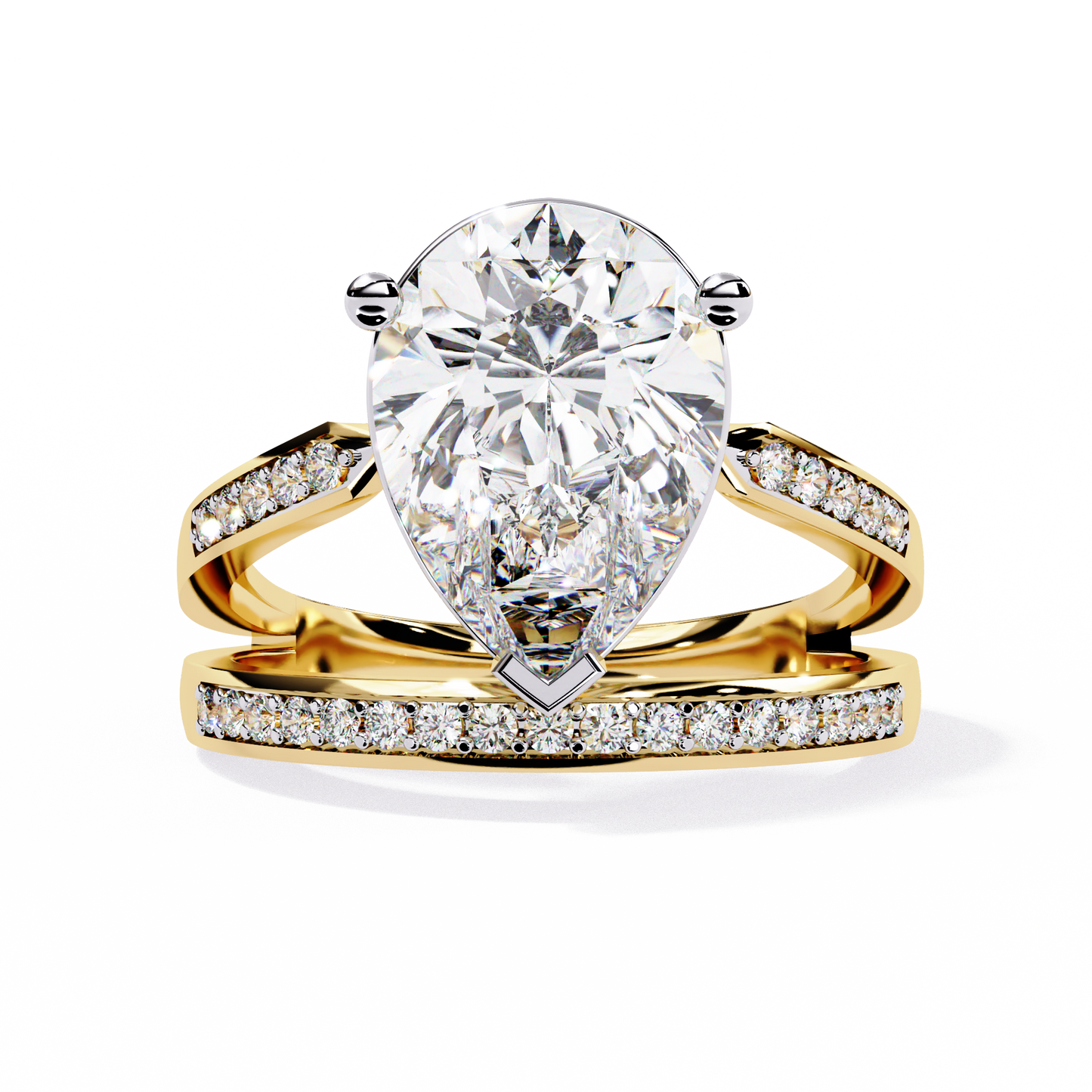 celestial droplet lab grown diamond ring