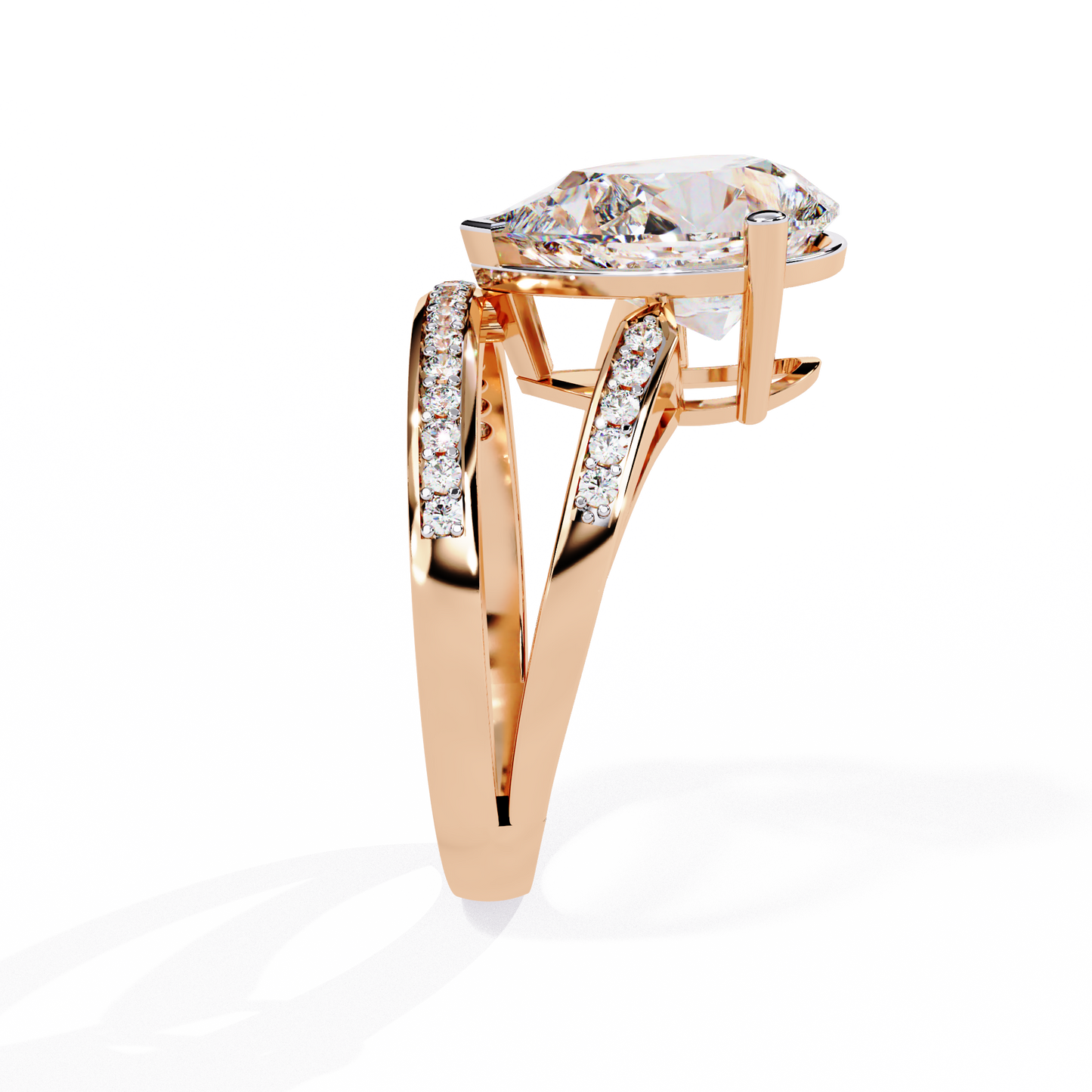 celestial droplet lab grown diamond ring