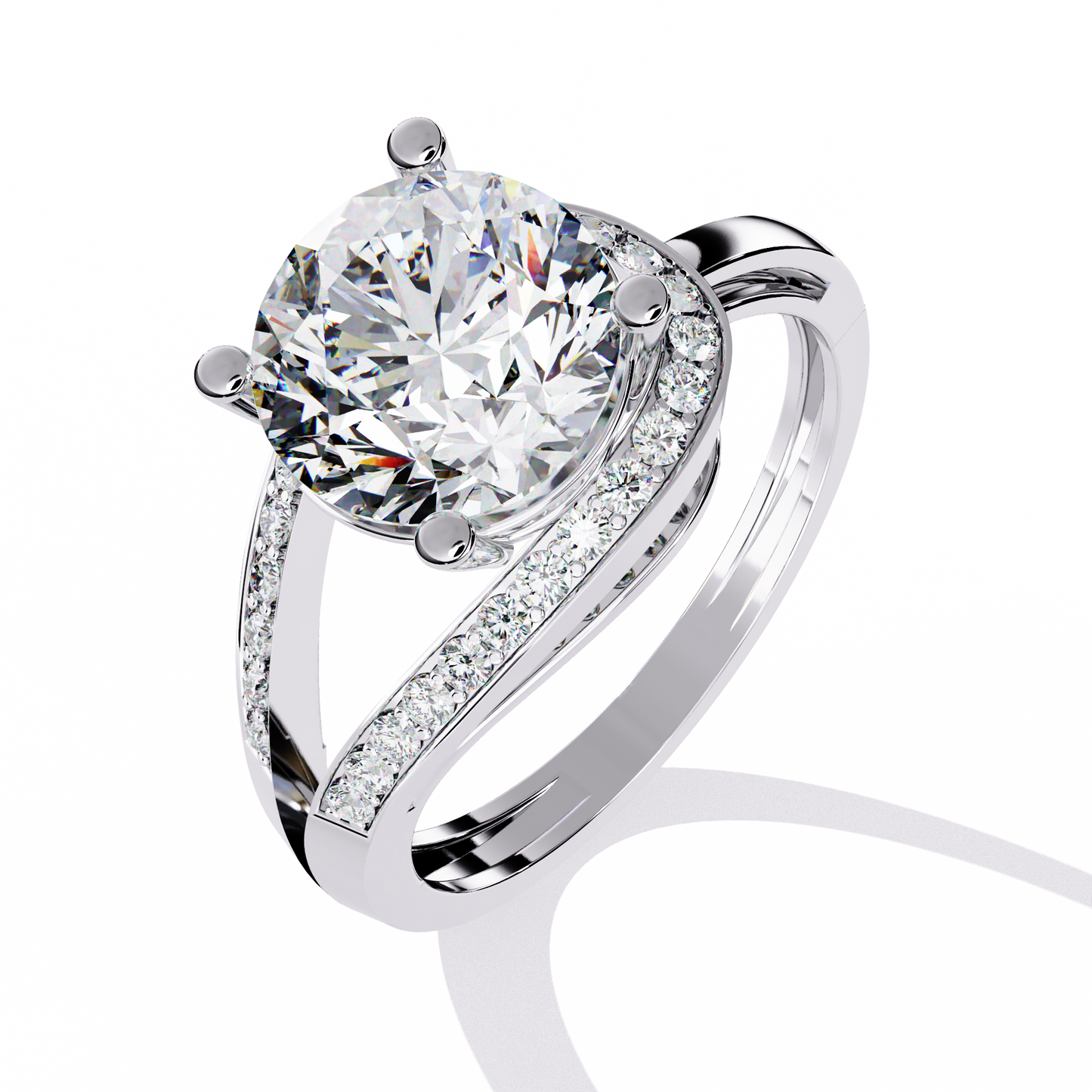 splendour twist lab grown diamond ring
