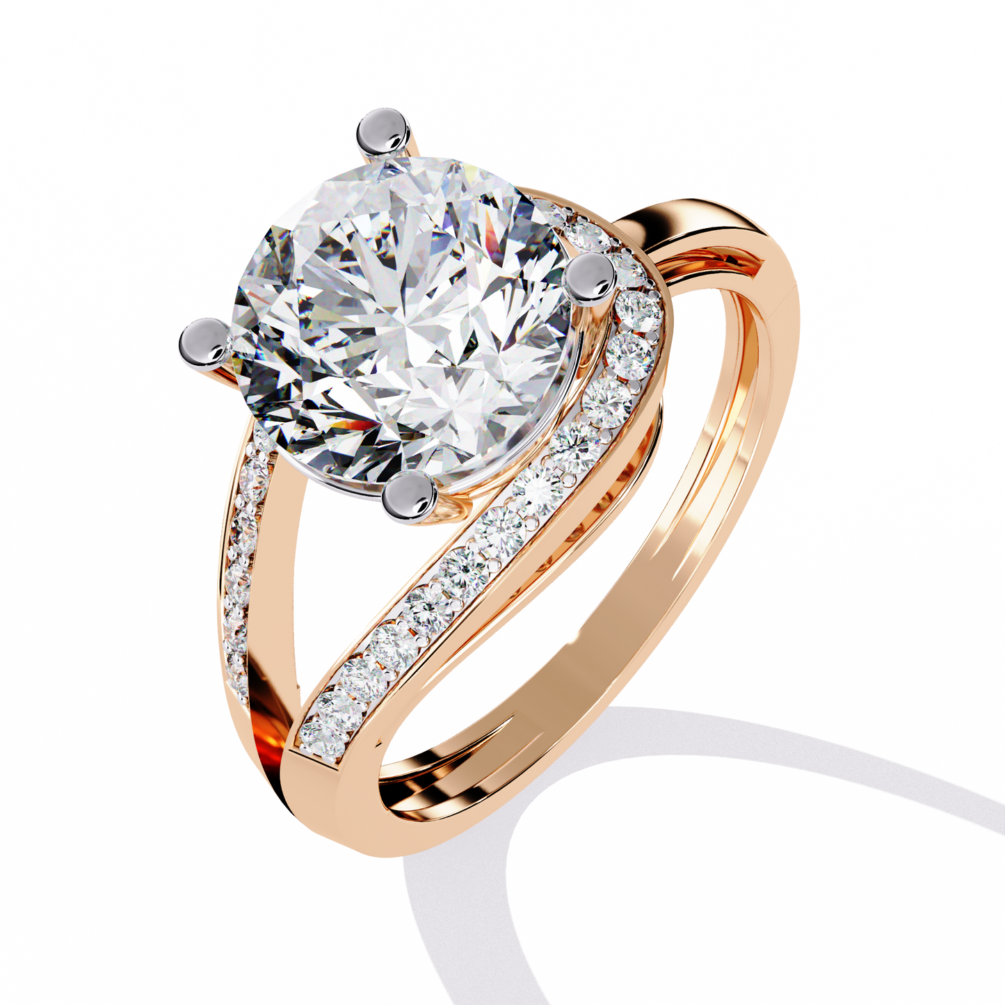 splendour twist lab grown diamond ring