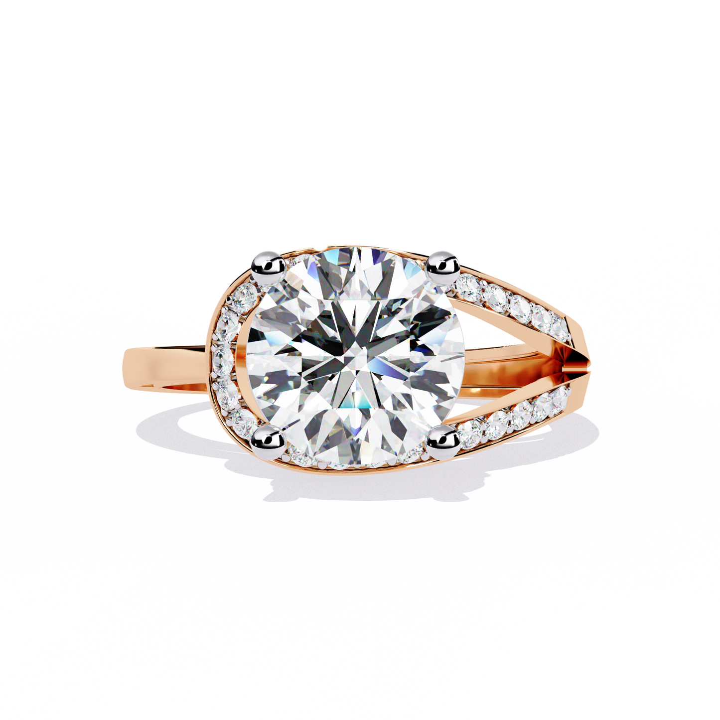 splendour twist lab grown diamond ring