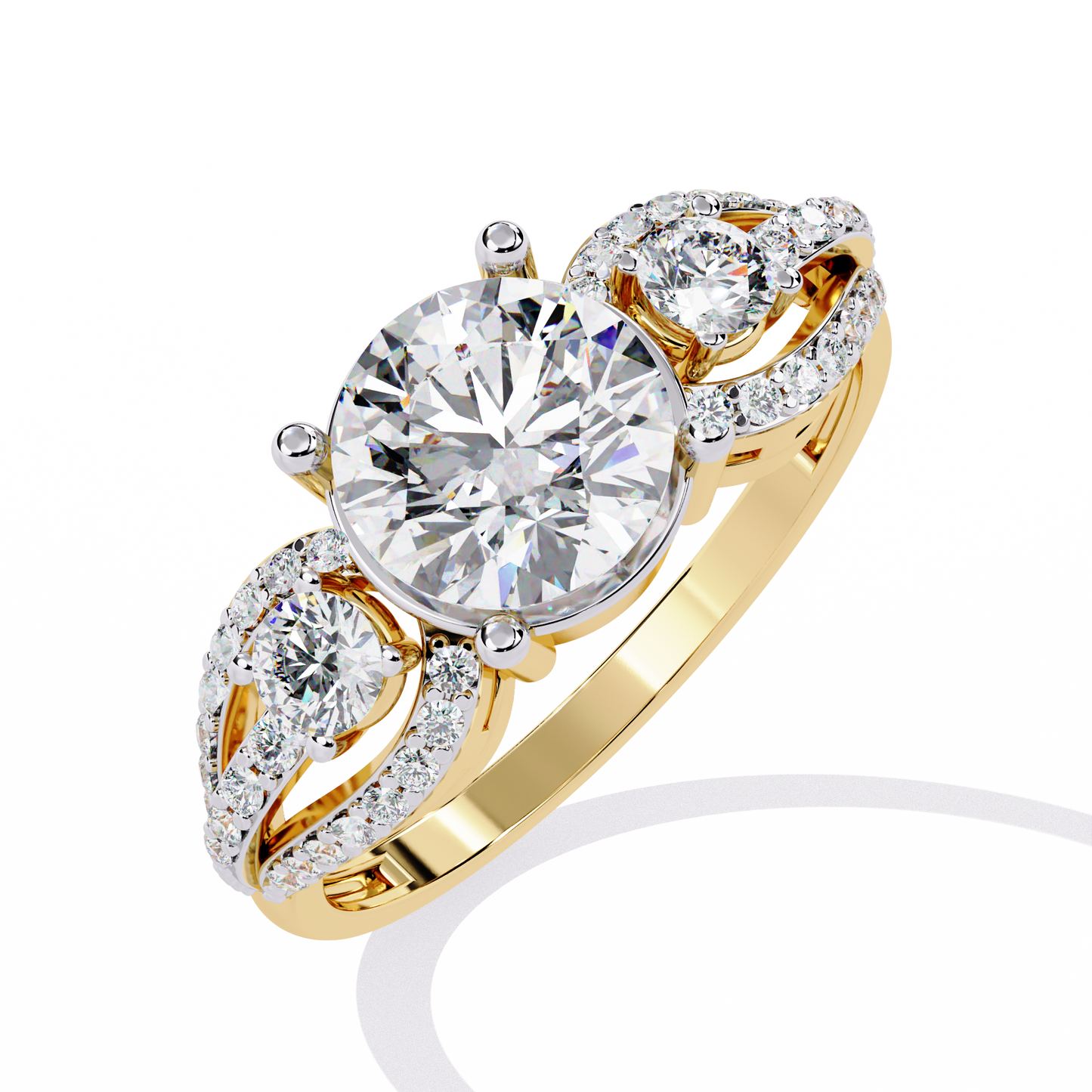 trinity radiance lab grown diamond ring