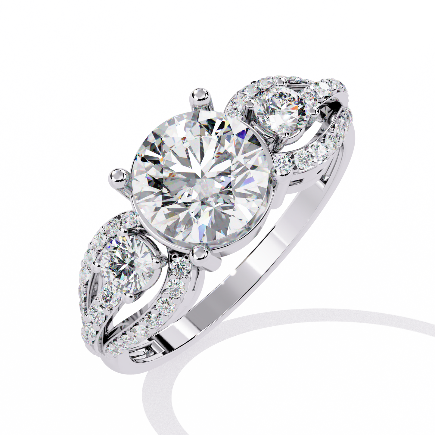 trinity radiance lab grown diamond ring