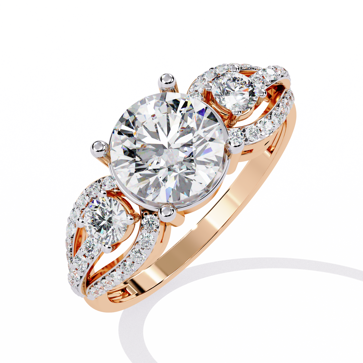 trinity radiance lab grown diamond ring