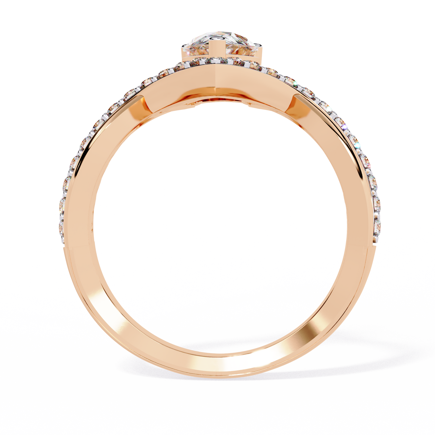ophira celestial crest lab grown diamond ring