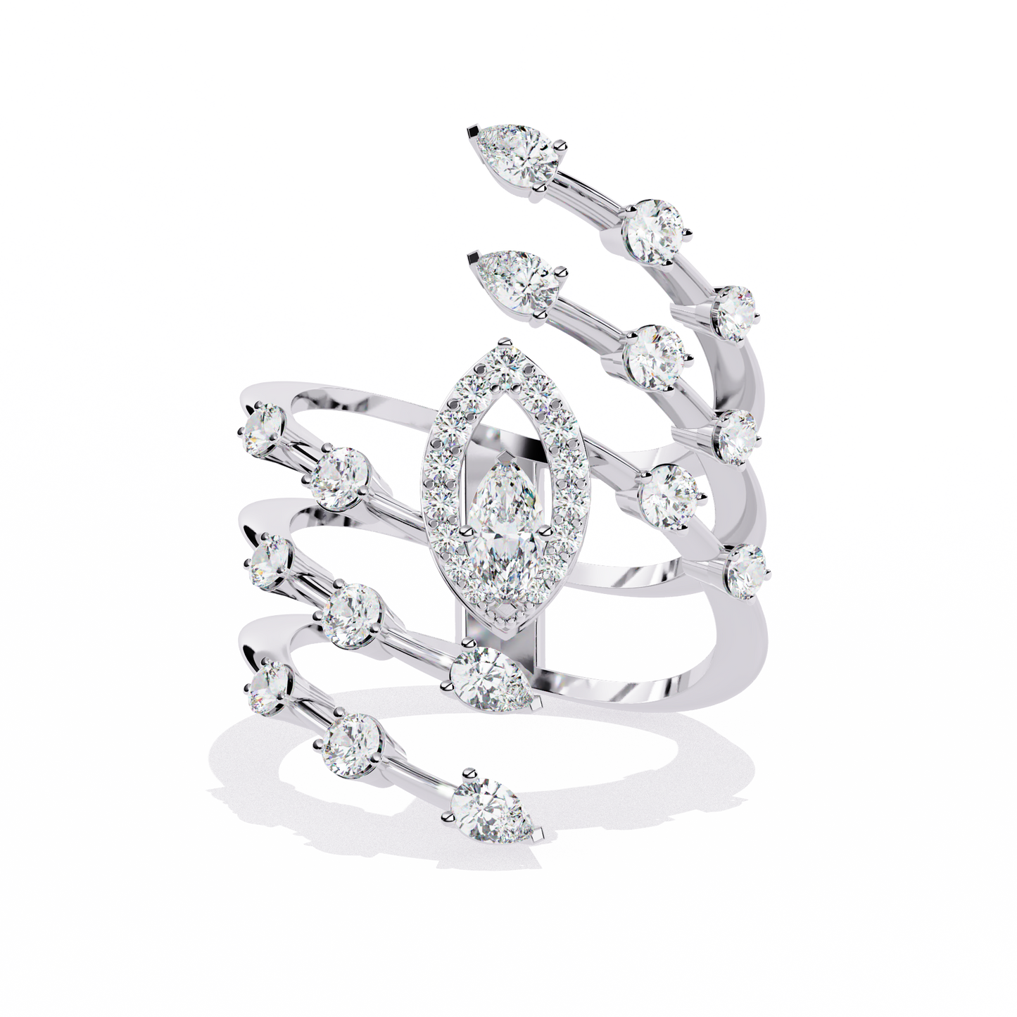 ophira aurora crown lab grown diamond ring