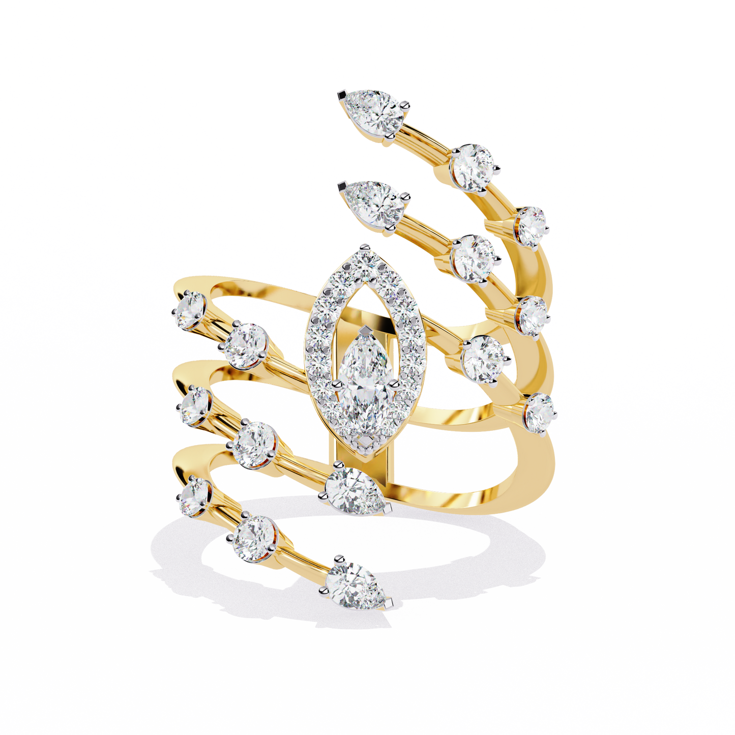 ophira aurora crown lab grown diamond ring
