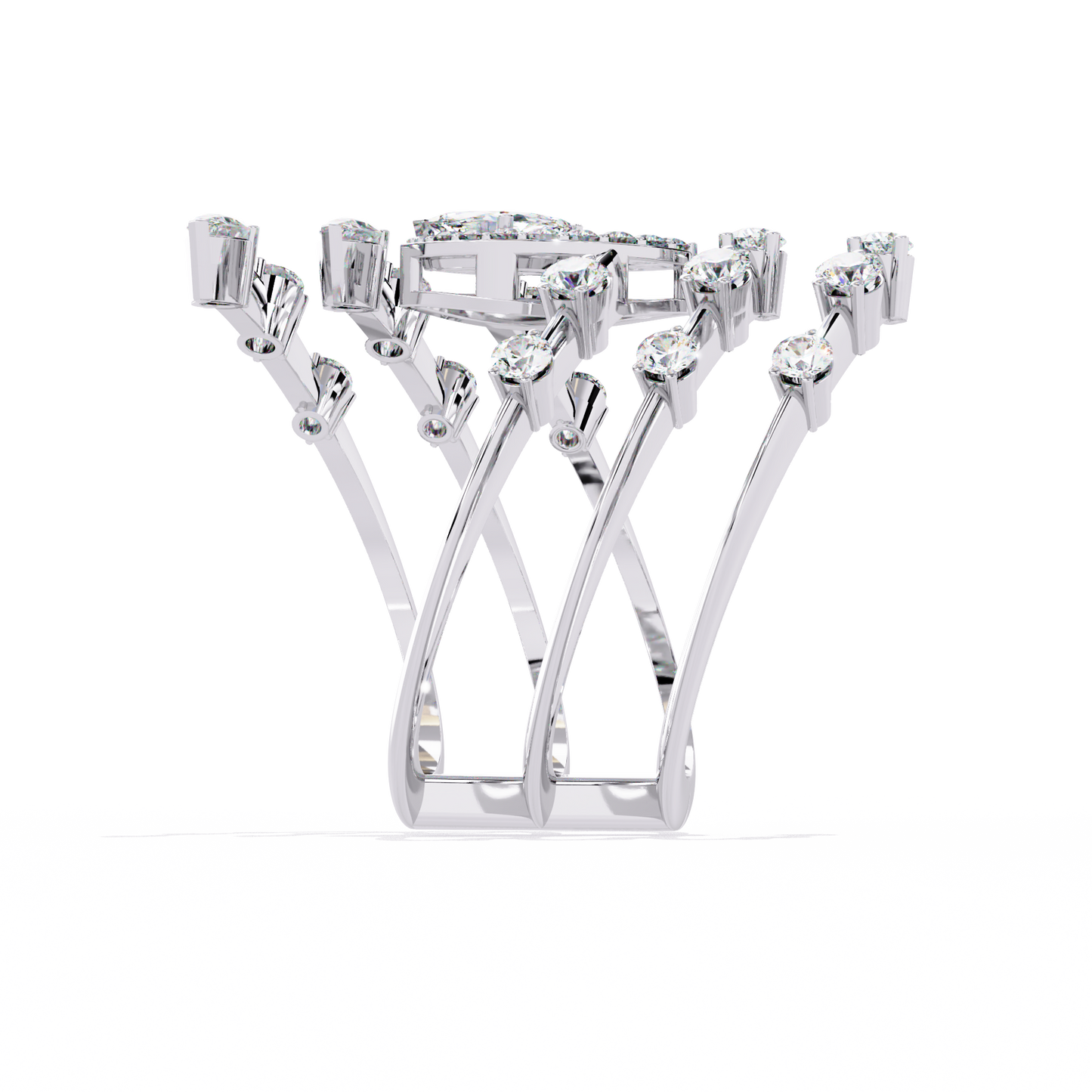 ophira aurora crown lab grown diamond ring