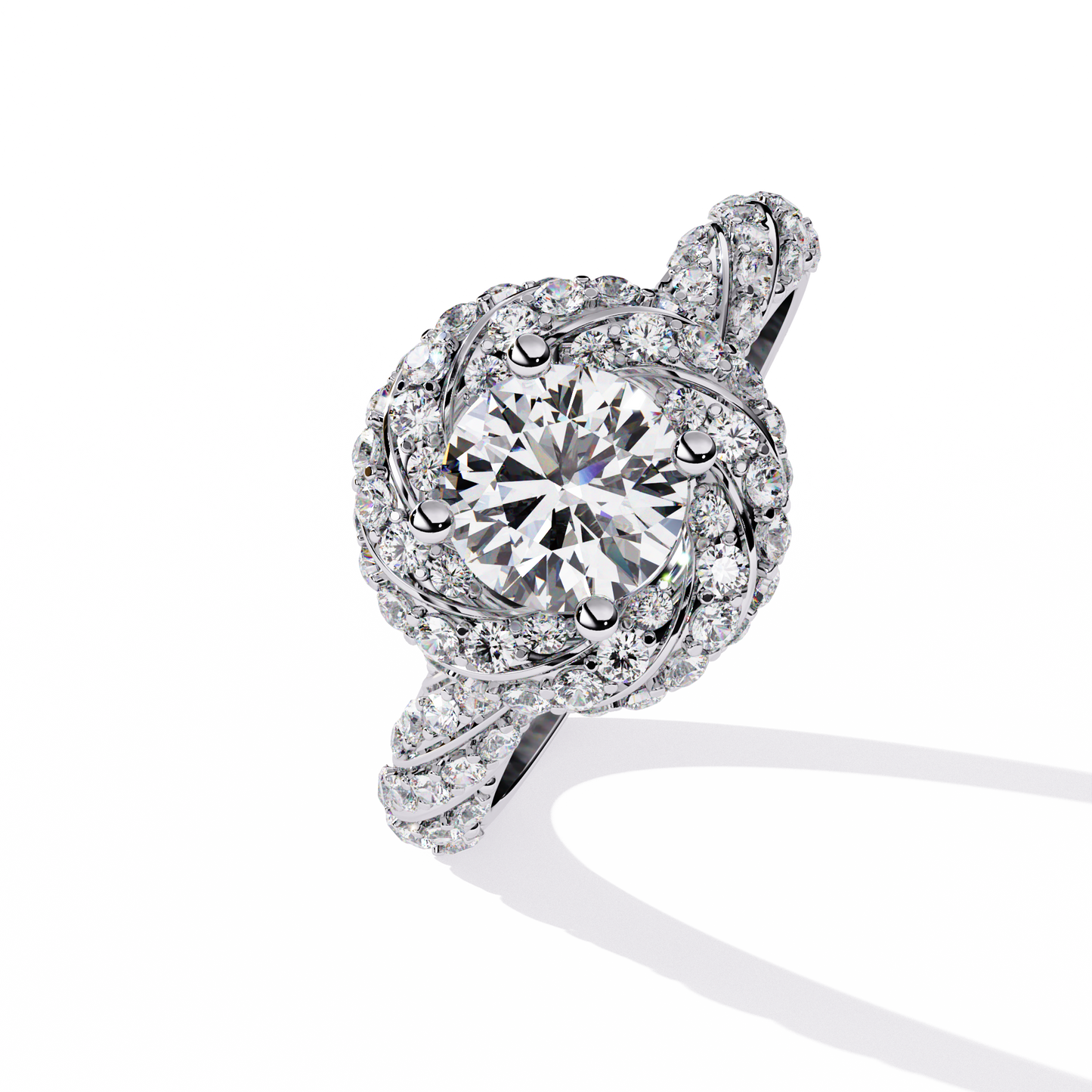 ophira radiant garland lab grown diamond ring