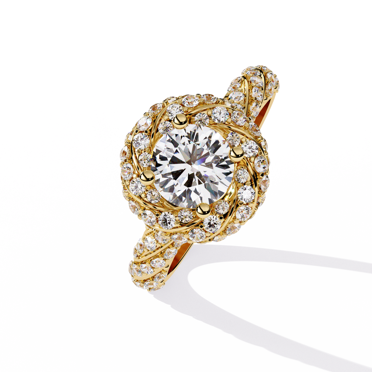 ophira radiant garland lab grown diamond ring