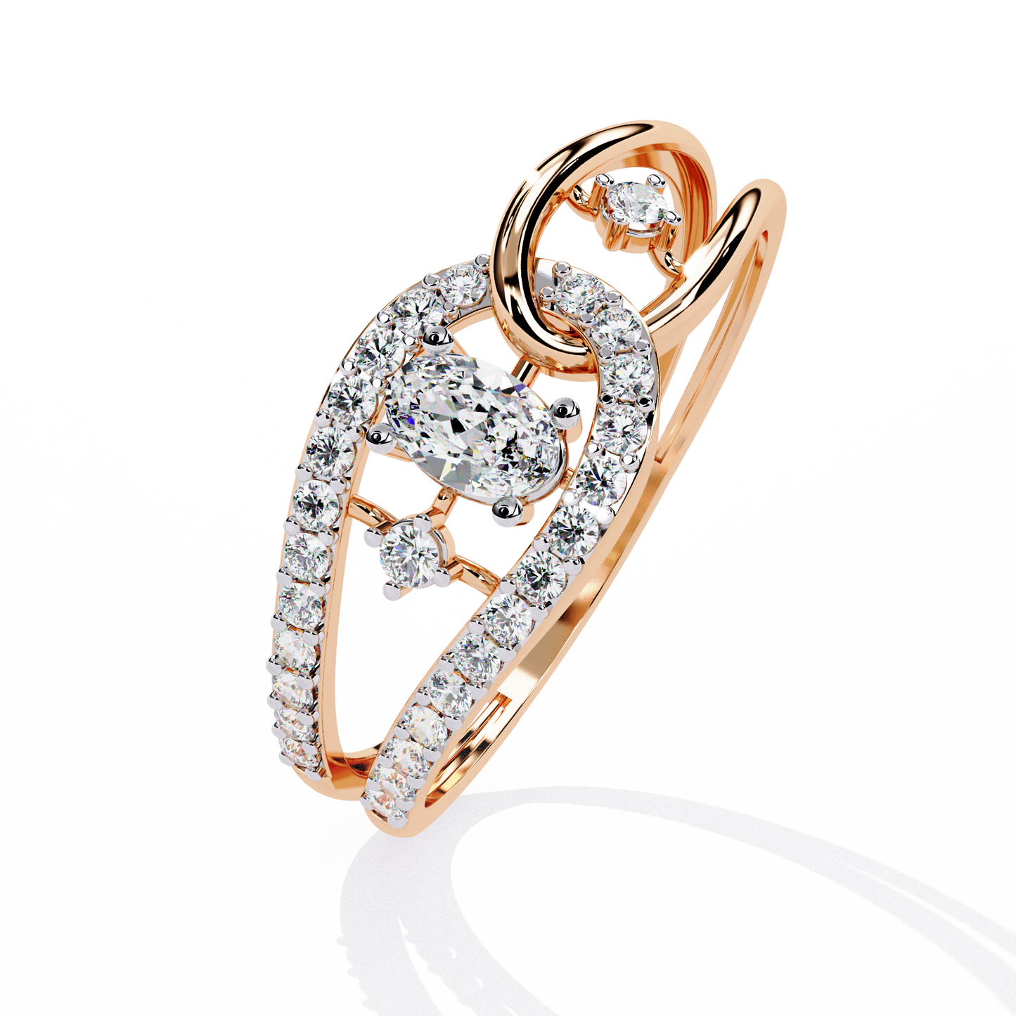 ophira harmony loop lab grown diamond ring