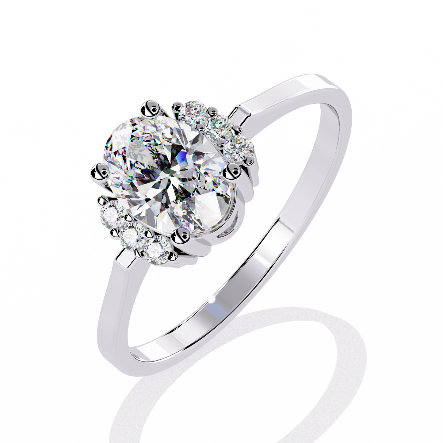 ophira aurora cluster lab grown diamond ring