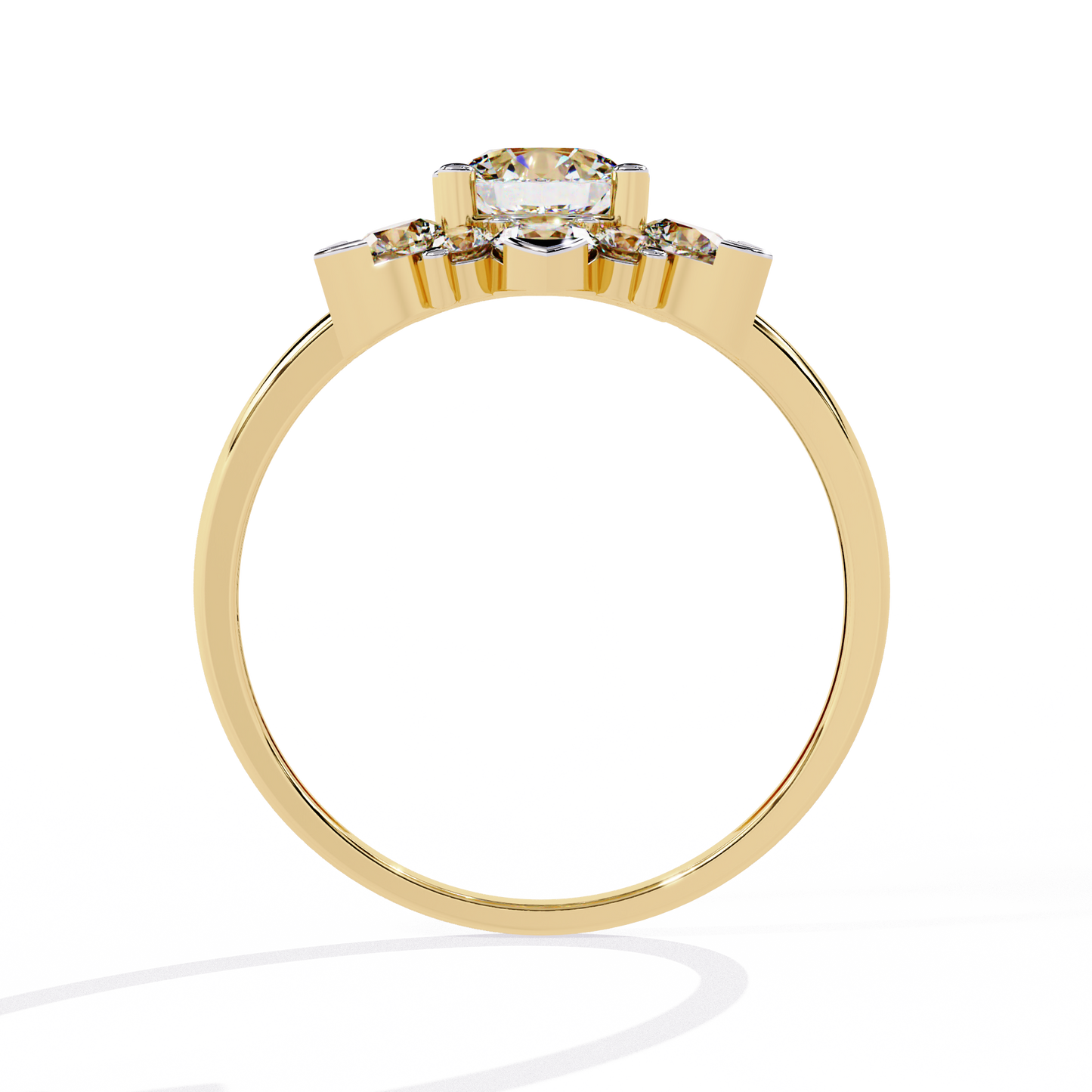 blooming petals lab grown diamond ring