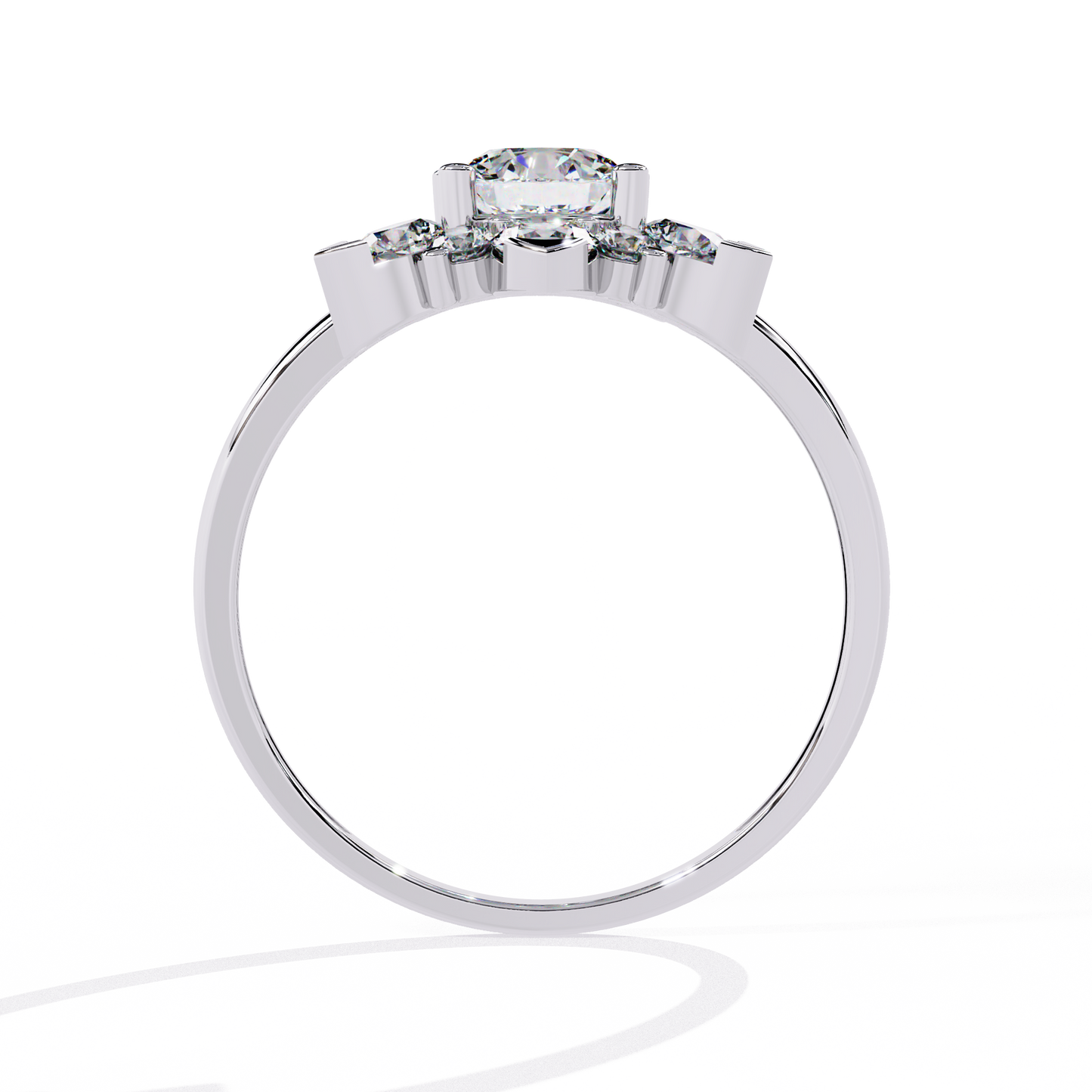 blooming petals lab grown diamond ring