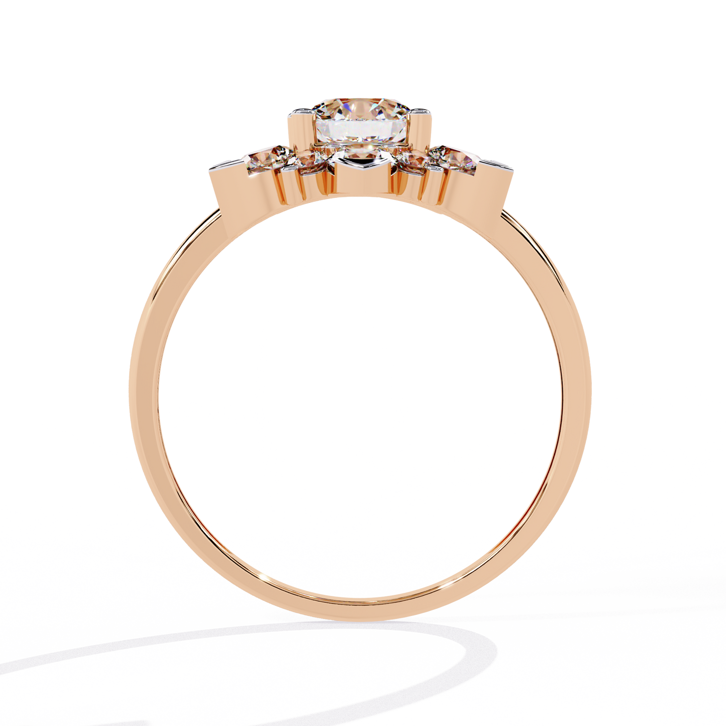 blooming petals lab grown diamond ring