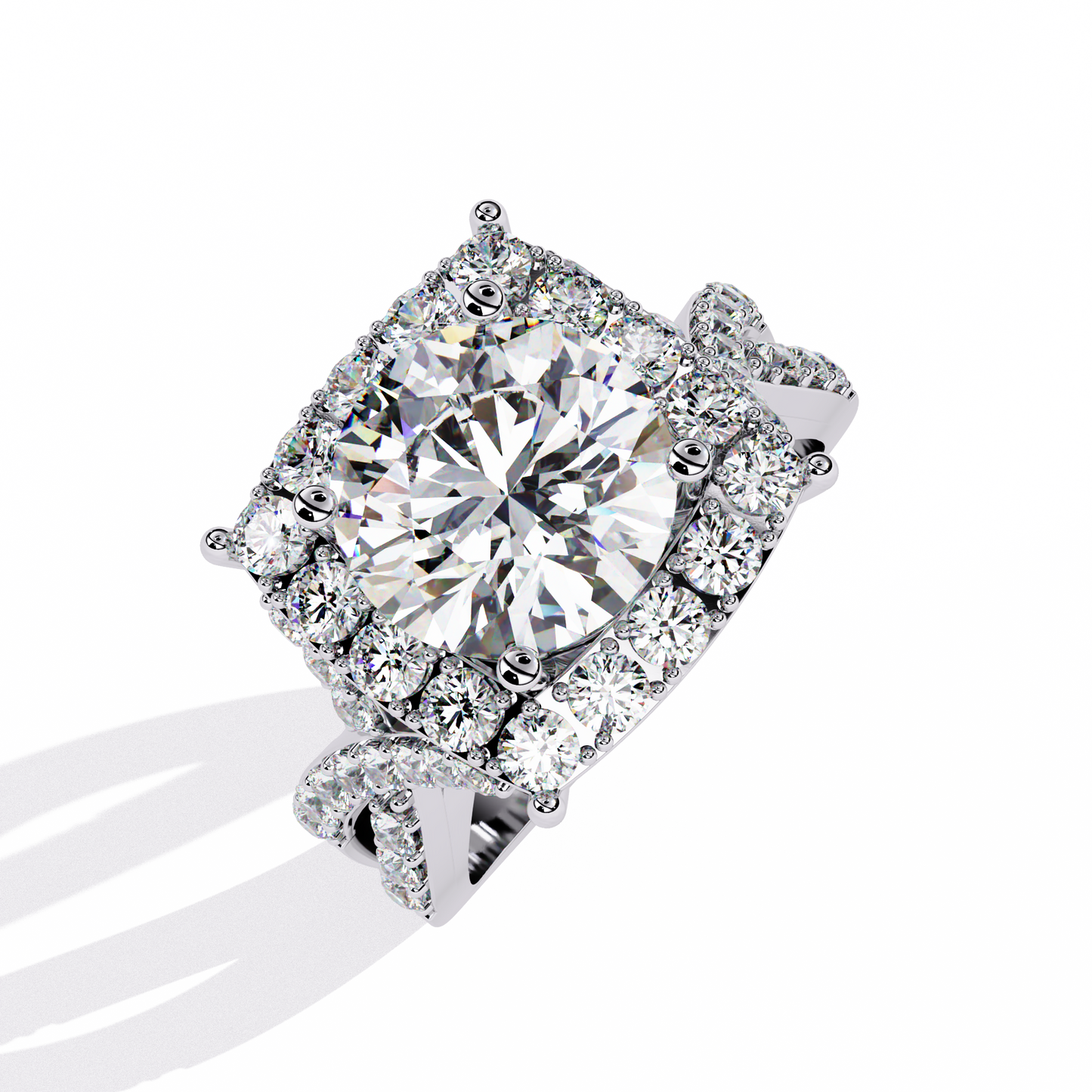 imperial halo lab grown diamond ring