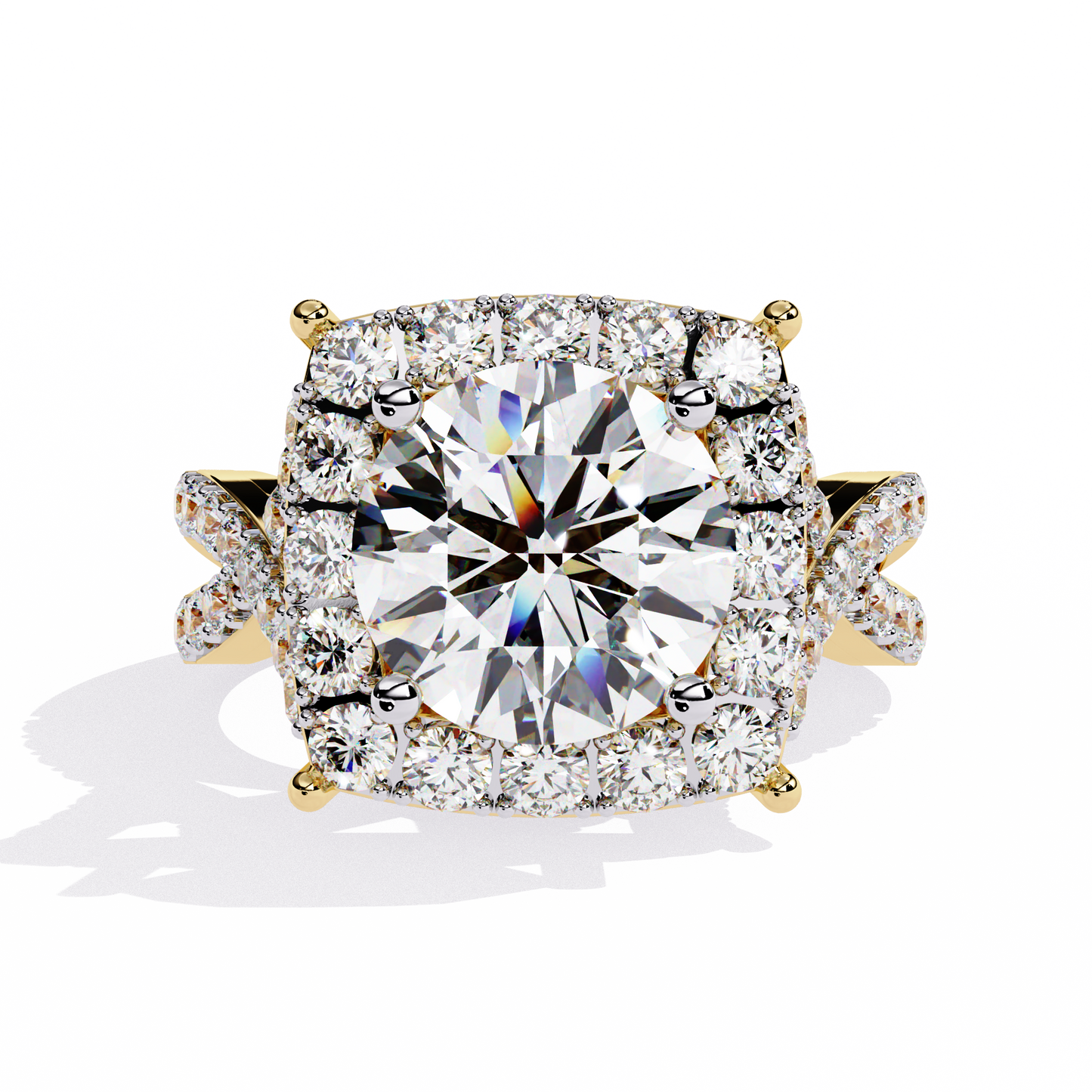 imperial halo lab grown diamond ring