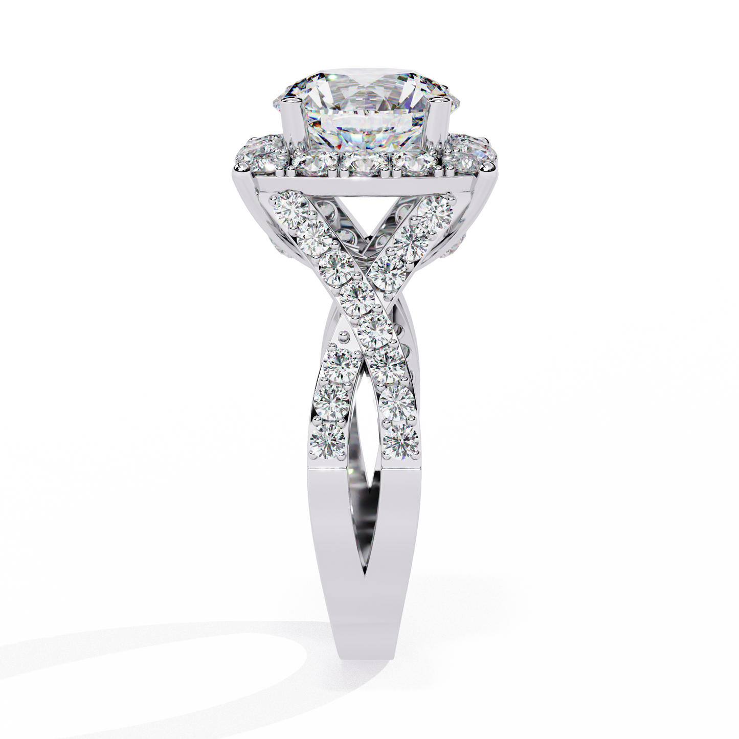 imperial halo lab grown diamond ring