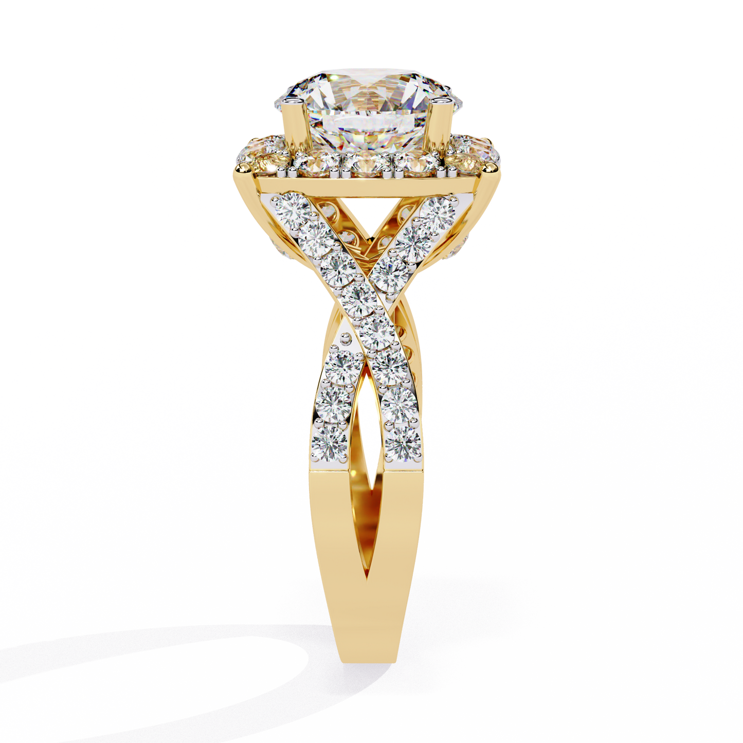 imperial halo lab grown diamond ring