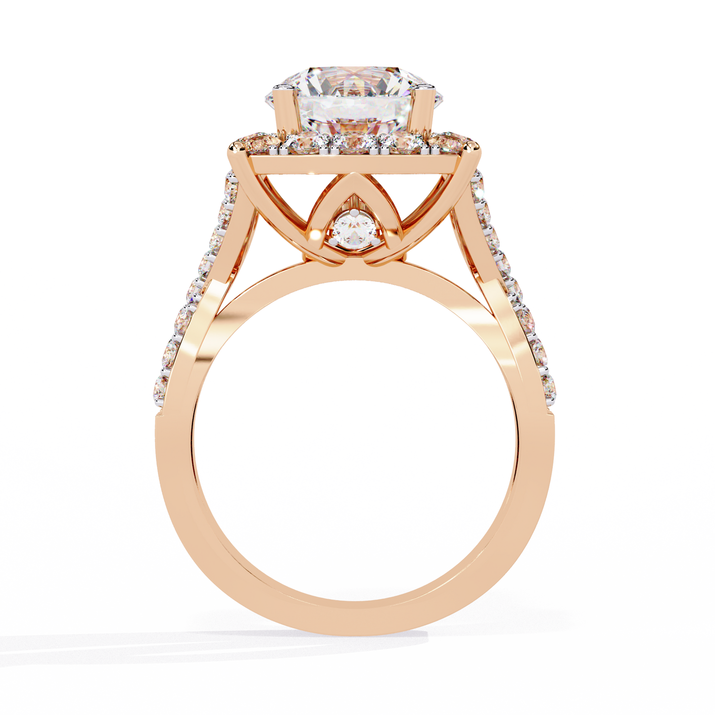 imperial halo lab grown diamond ring